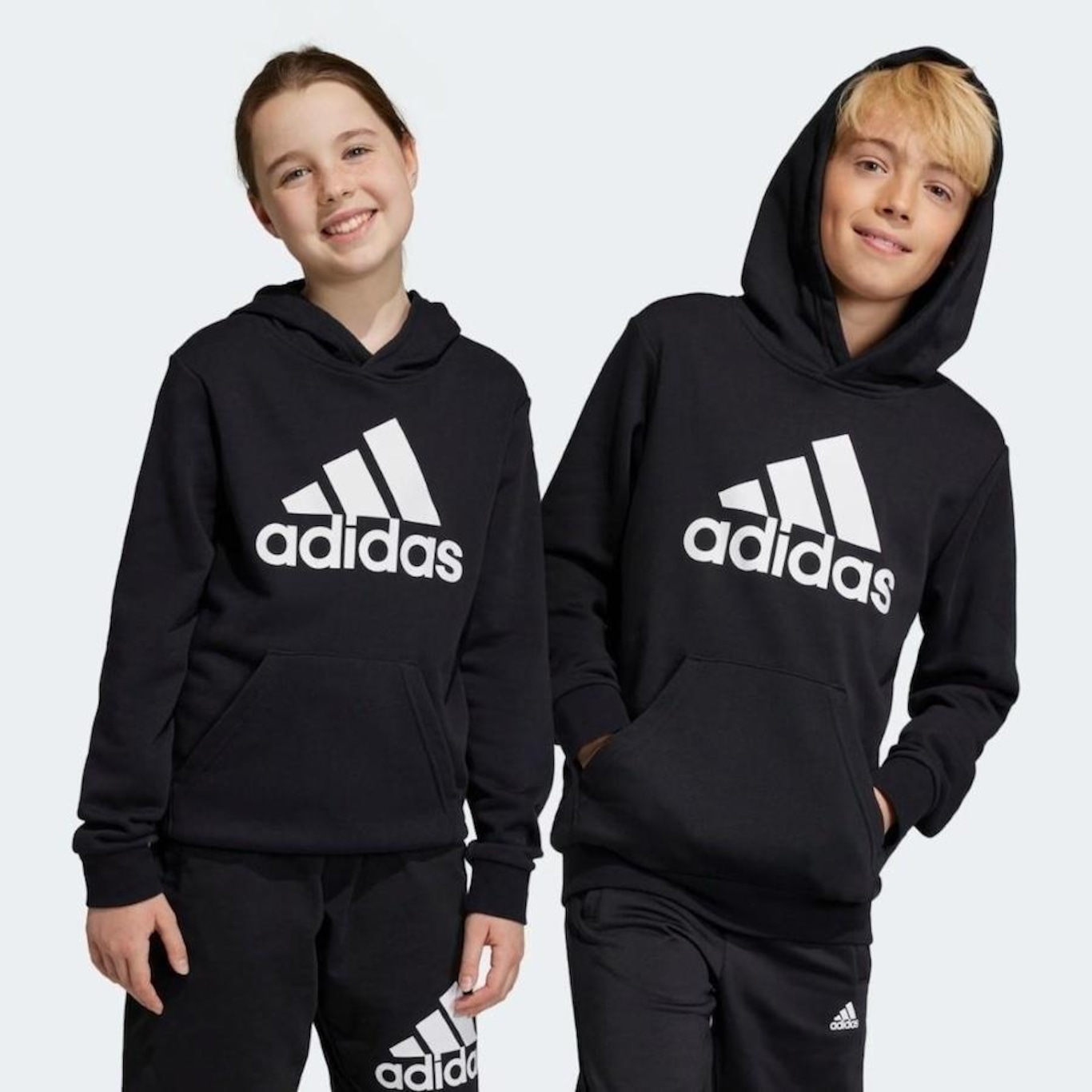 Blusão de Moletom com Capuz adidas Big Logo - Infantil - Foto 3