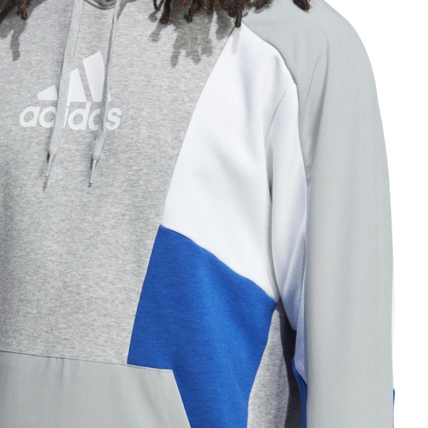 Blusão de Moletom com Capuz adidas Essentials Colorblock - Masculino - Foto 4