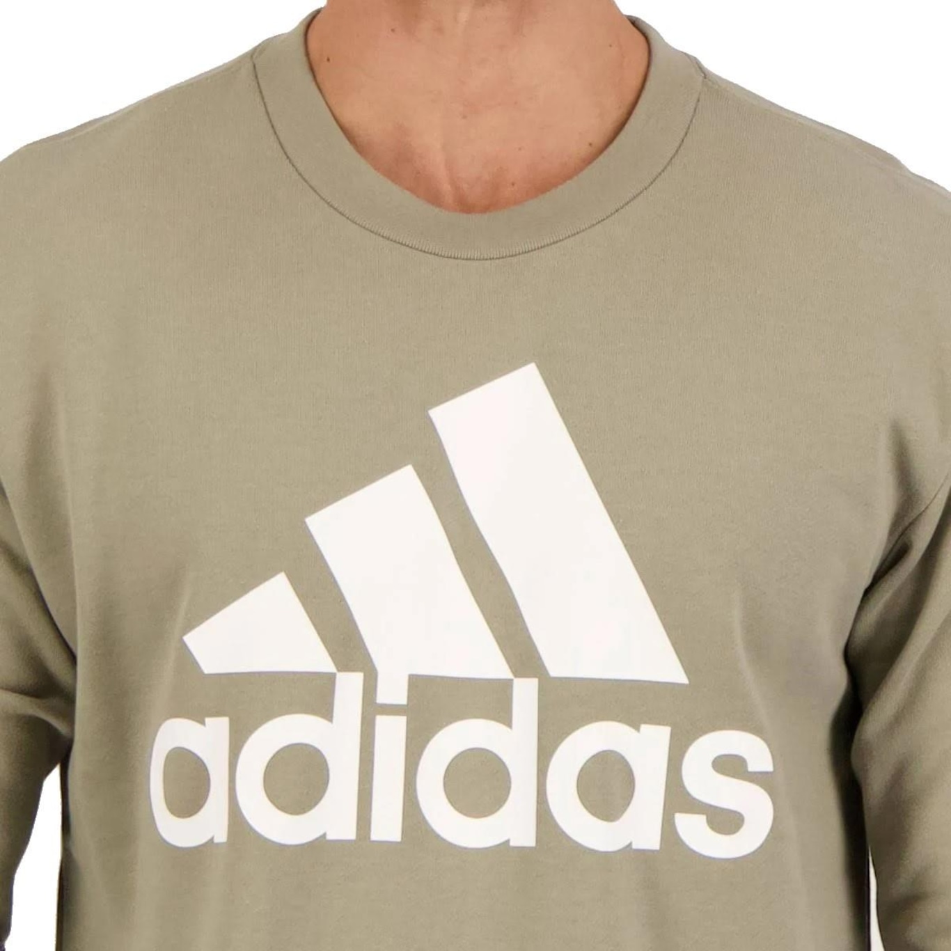 Blusão de Moletom sem Capuz adidas Essentials Big Logo - Masculino - Foto 5