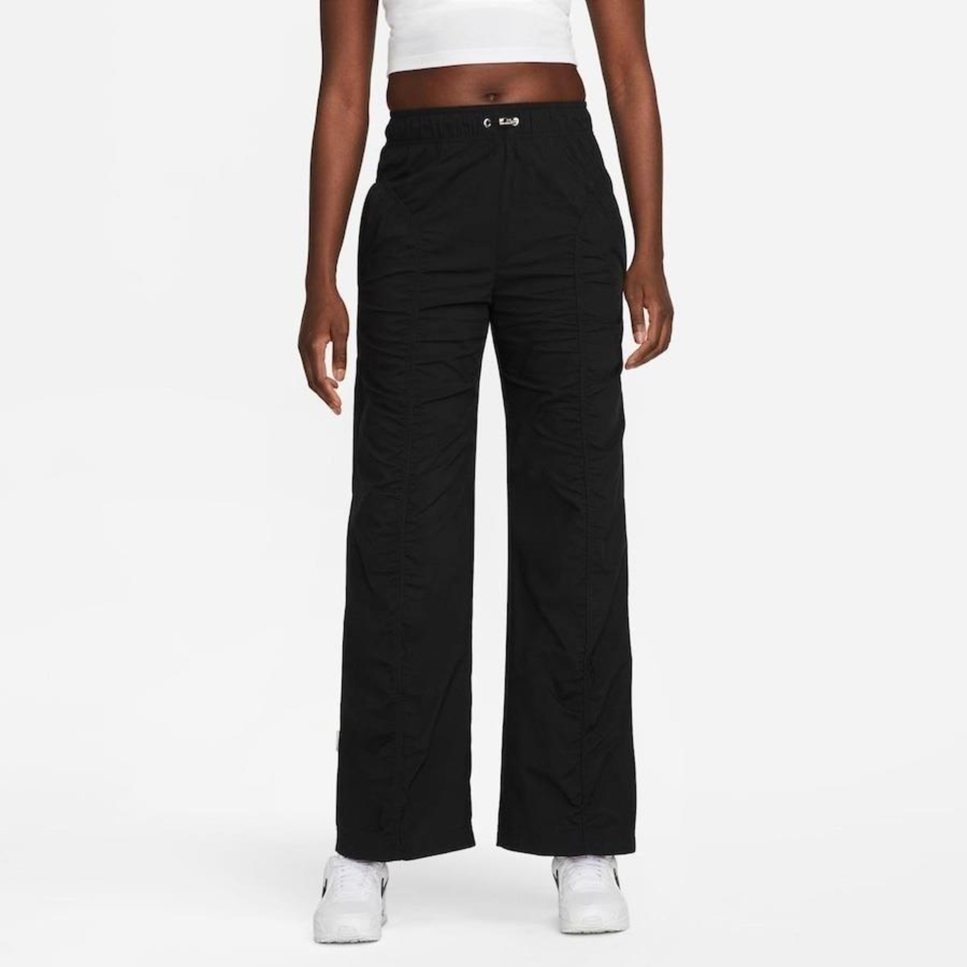 Nike Sportswear Collection High-waisted Wide-leg Woven Pants In Black