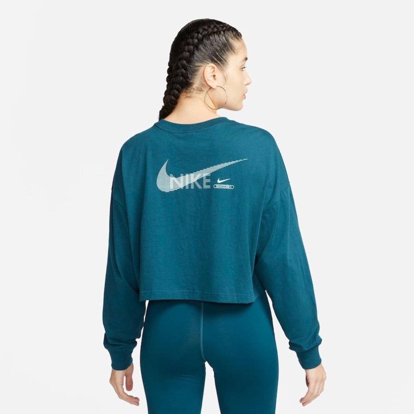 Nike swoosh cheap crop crew sweatshirt