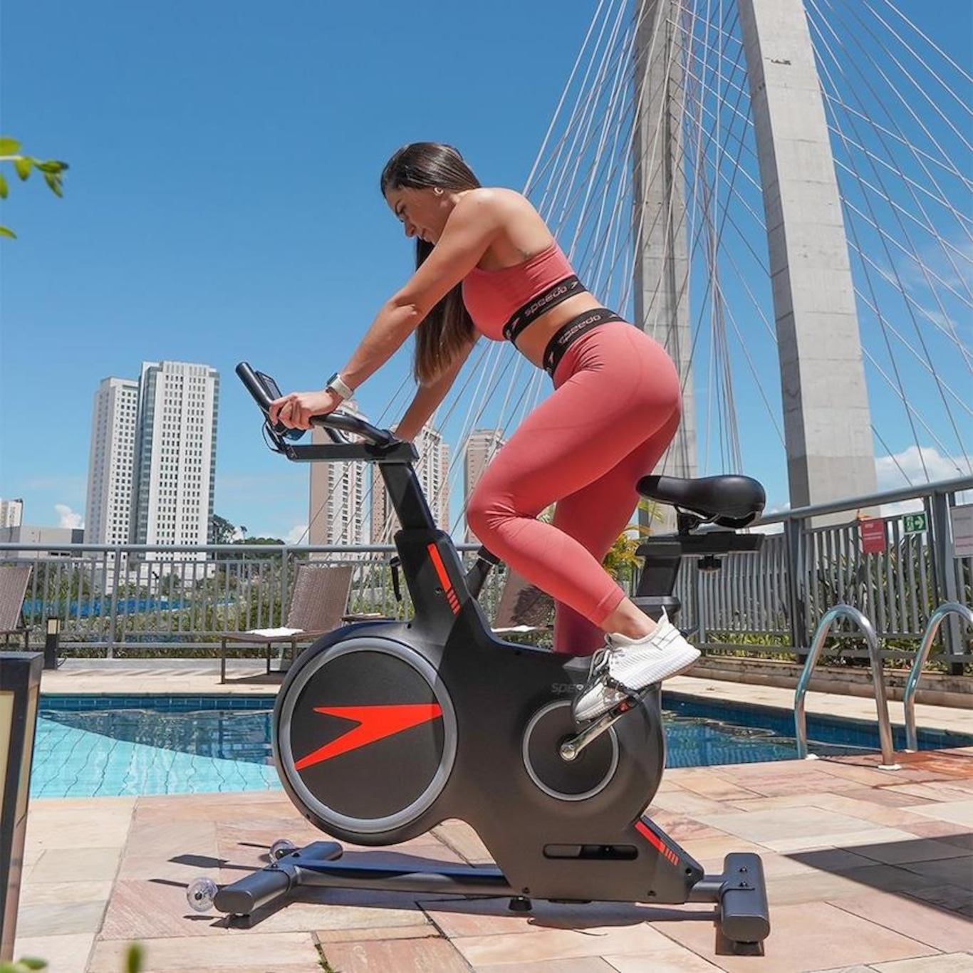 Bicicleta Spinning Speedo S1X Painel com Conexão Bluetooth - Foto 3