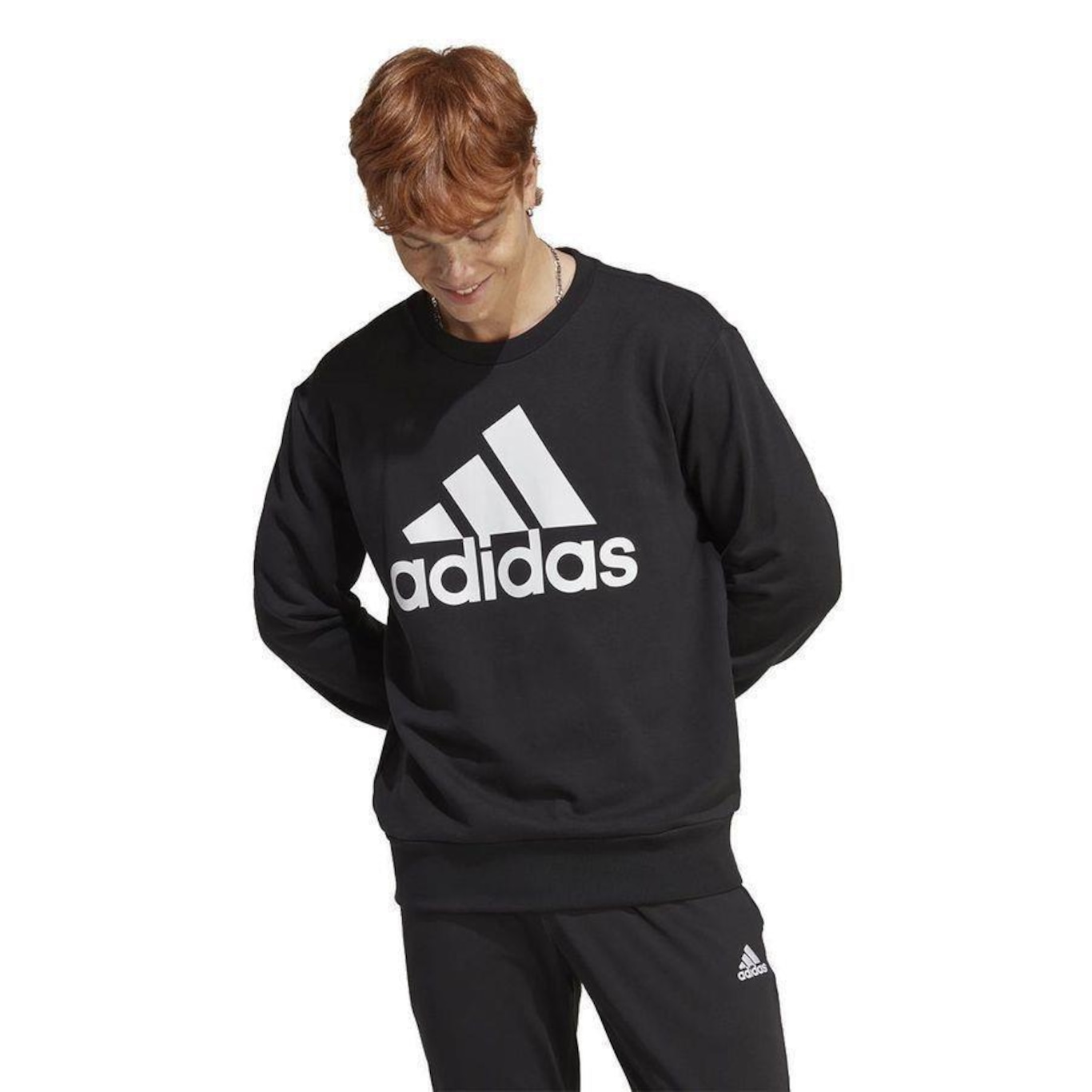 Blusão de Moletom adidas Essentials Big Logo - Masculino - Foto 2