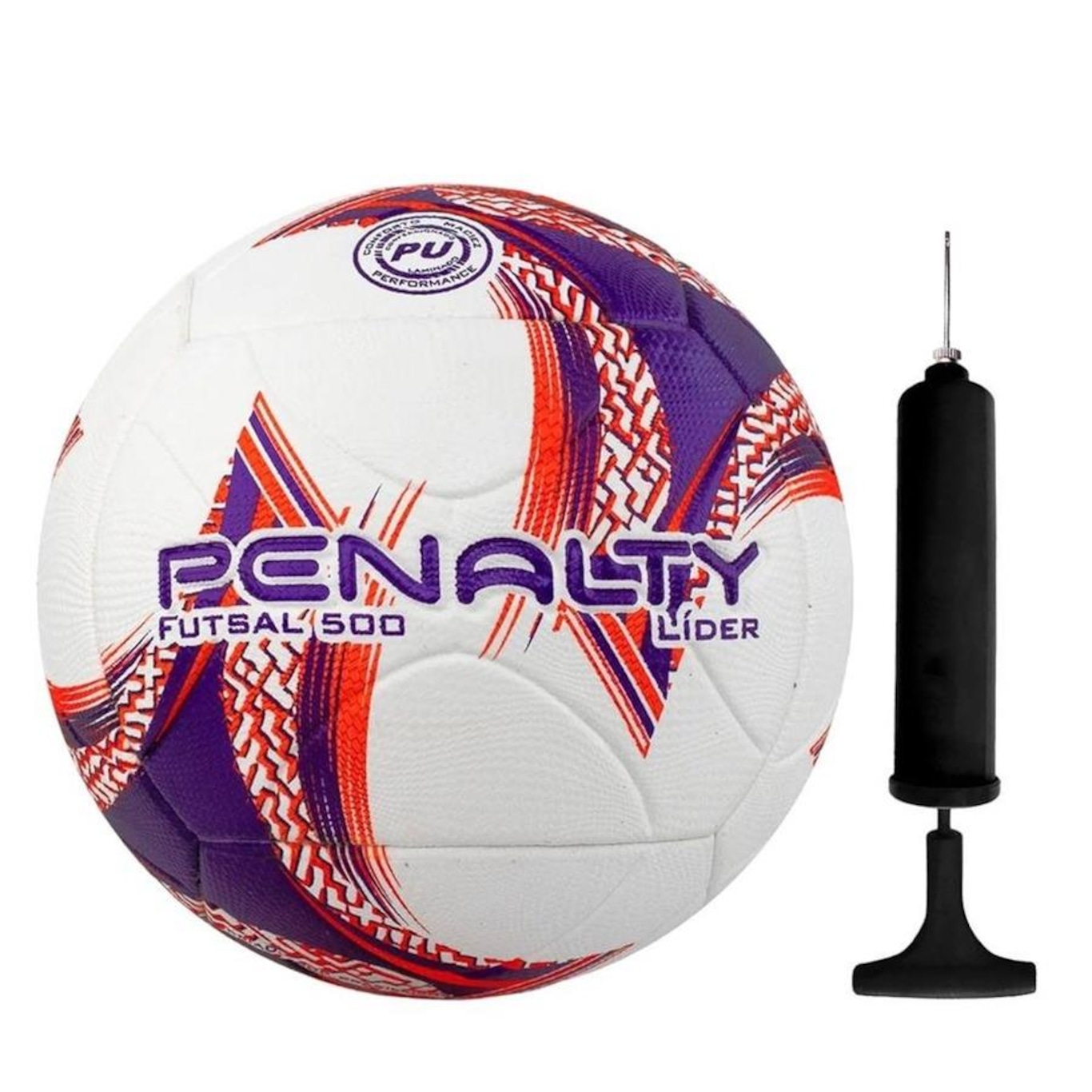 Kit Penalty: Bola de Futsal Líder XXIII + Bomba de Ar - Foto 1