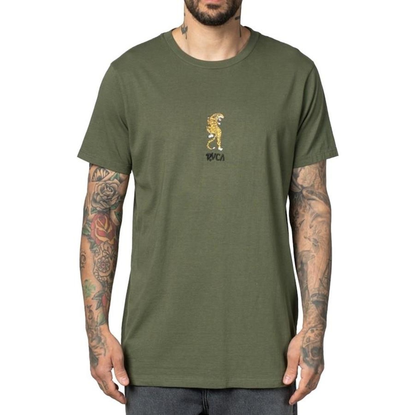 Camiseta RVCA Lost Paradise Tiger - Masculina - Foto 1