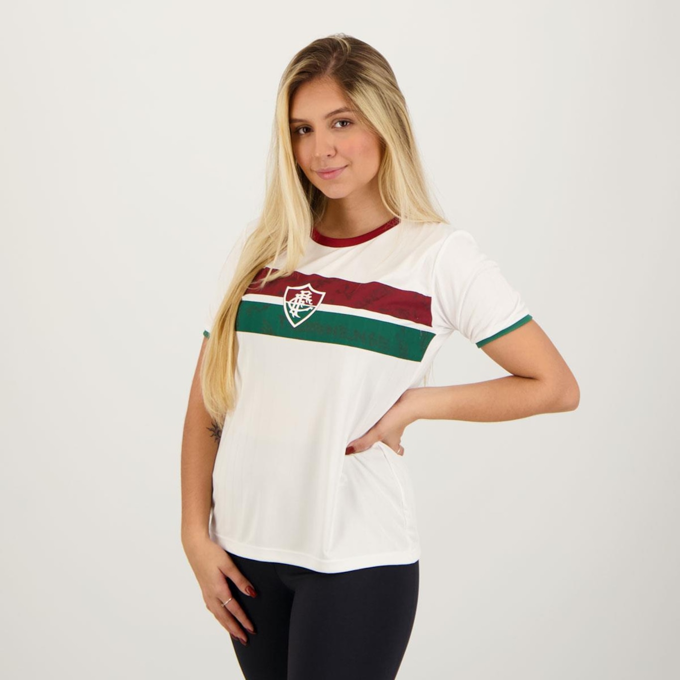 Camisa do Fluminense Stencil Futfanatics - Feminina - Foto 5