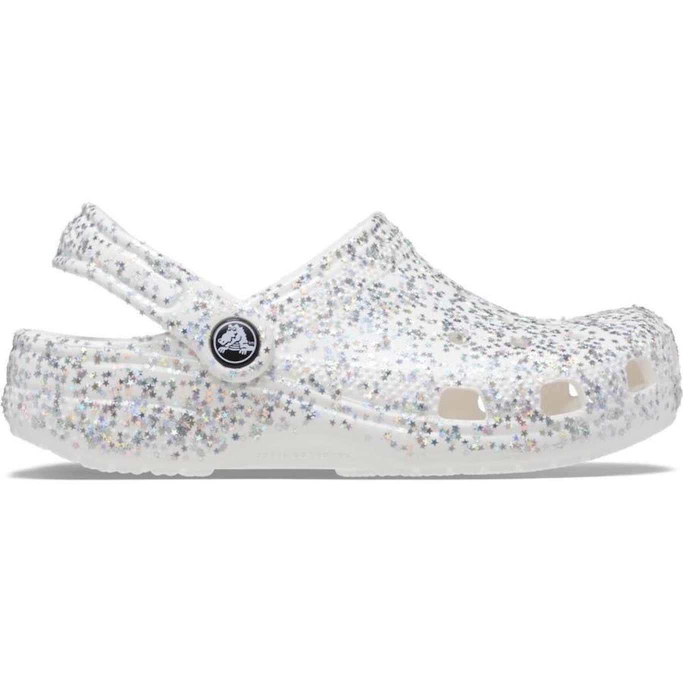 Sandália Crocs Classic Starry Glitter Clog T - Infantil - Foto 1