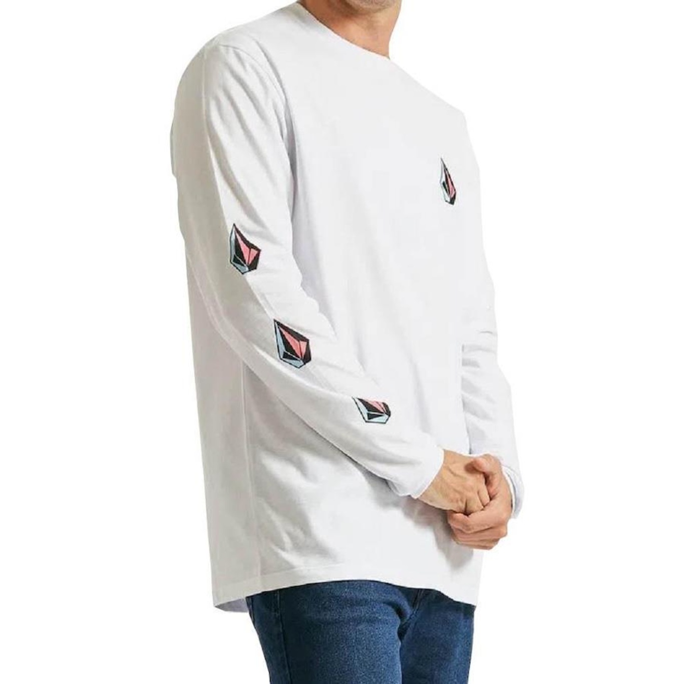 Camiseta Manga Longa Volcom Iconic - Masculina - Foto 1