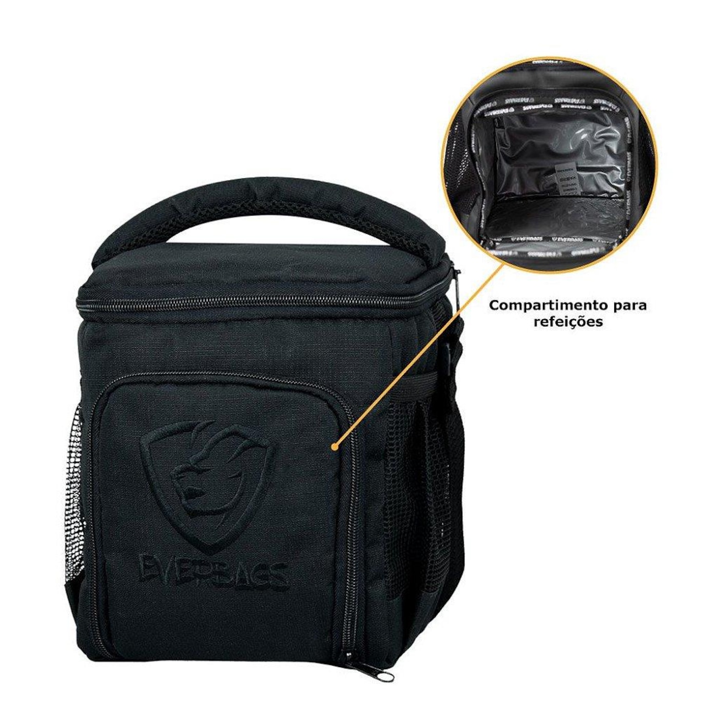 Bolsa Térmica Everbags Porta Marmita Compacta Black - 11 Litros - Foto 4