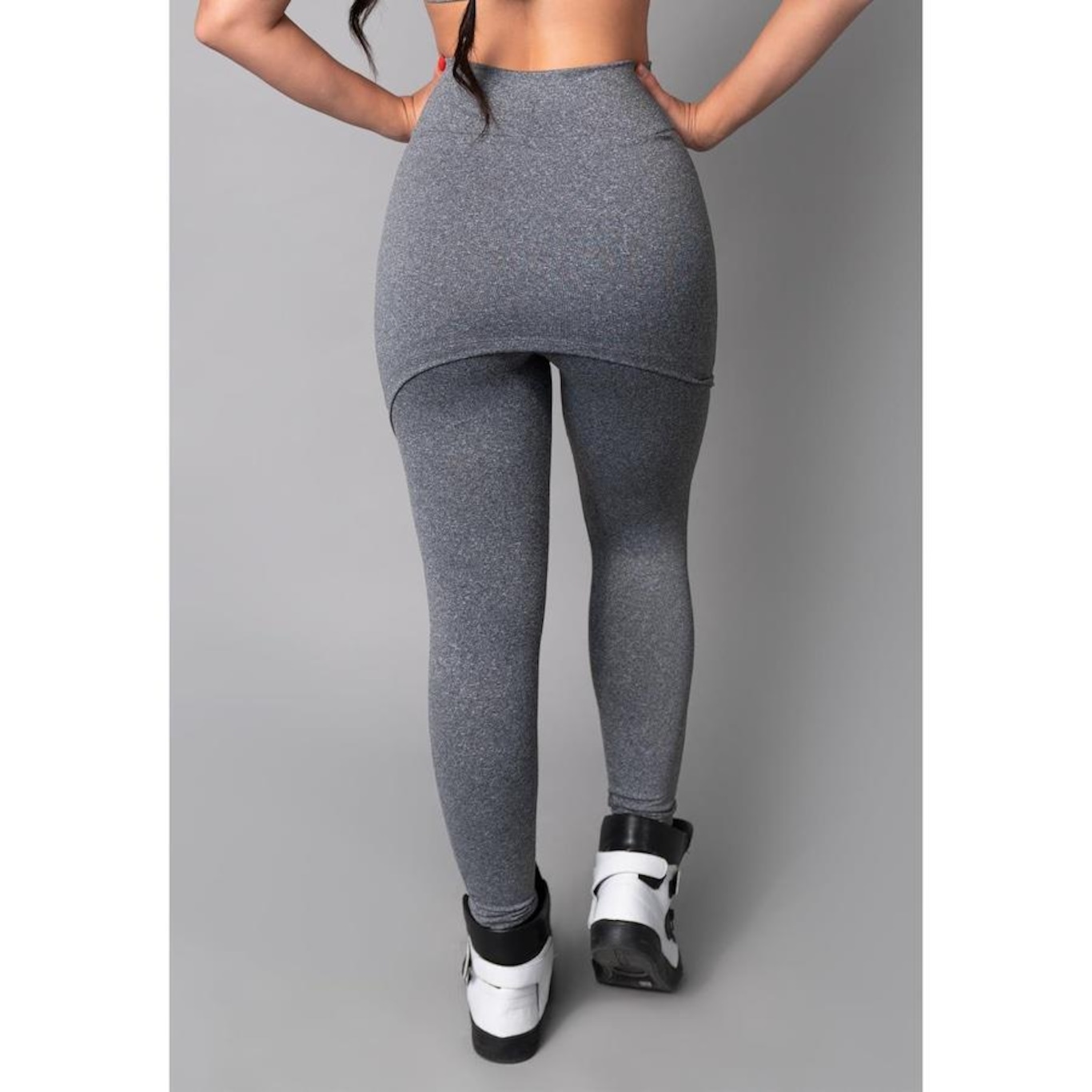 Calça Legging MVB Modas Suplex Saia Tapa Bumbum Estampada Cintura Alta - Feminina - Foto 2