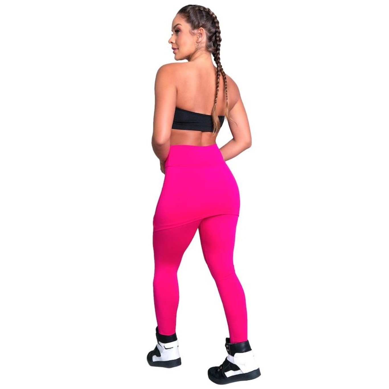 Calça Legging MVB Modas Suplex Saia Tapa Bumbum Estampada Cintura Alta - Feminina - Foto 4