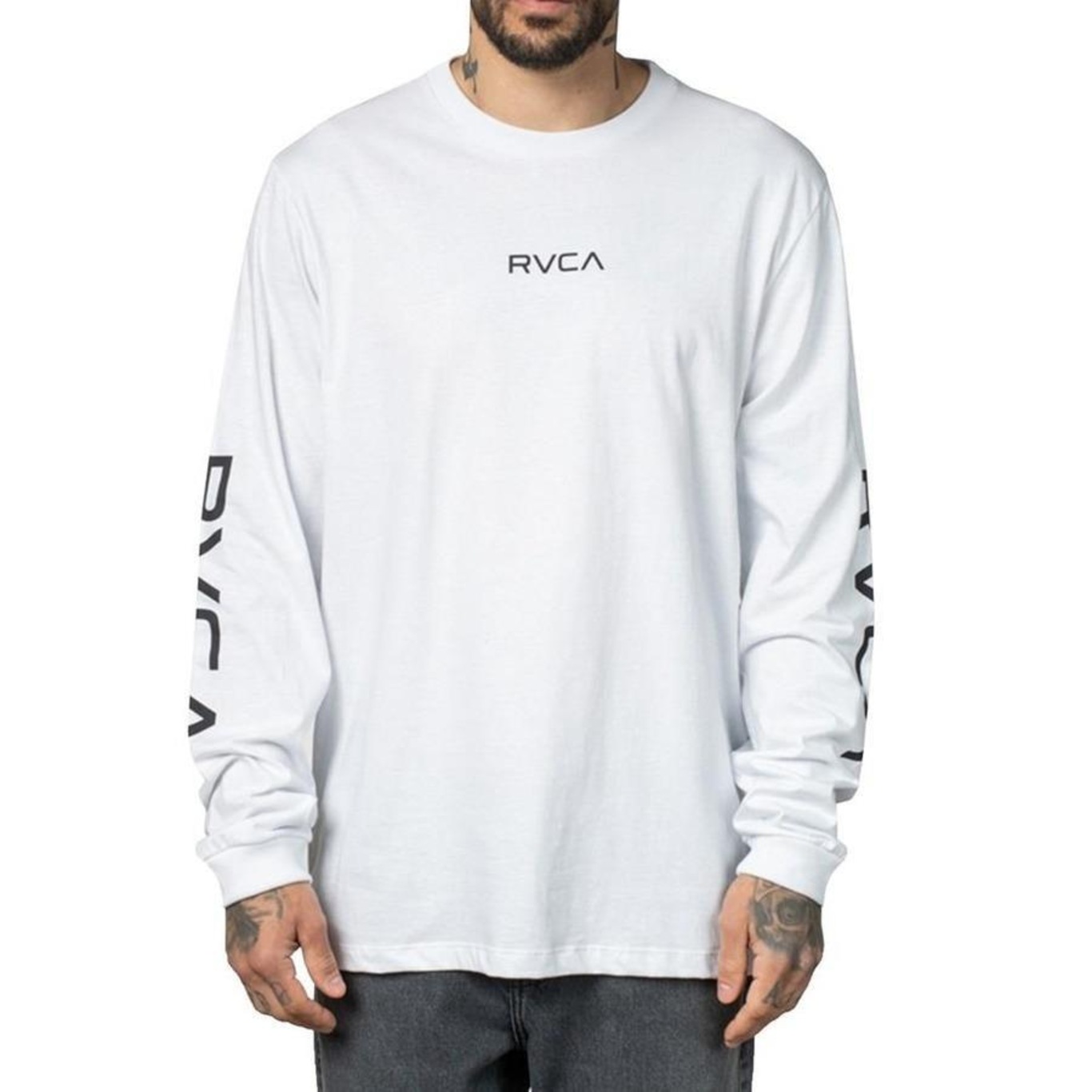 Camiseta RVCA Big Manga Longa - Masculina - Foto 1