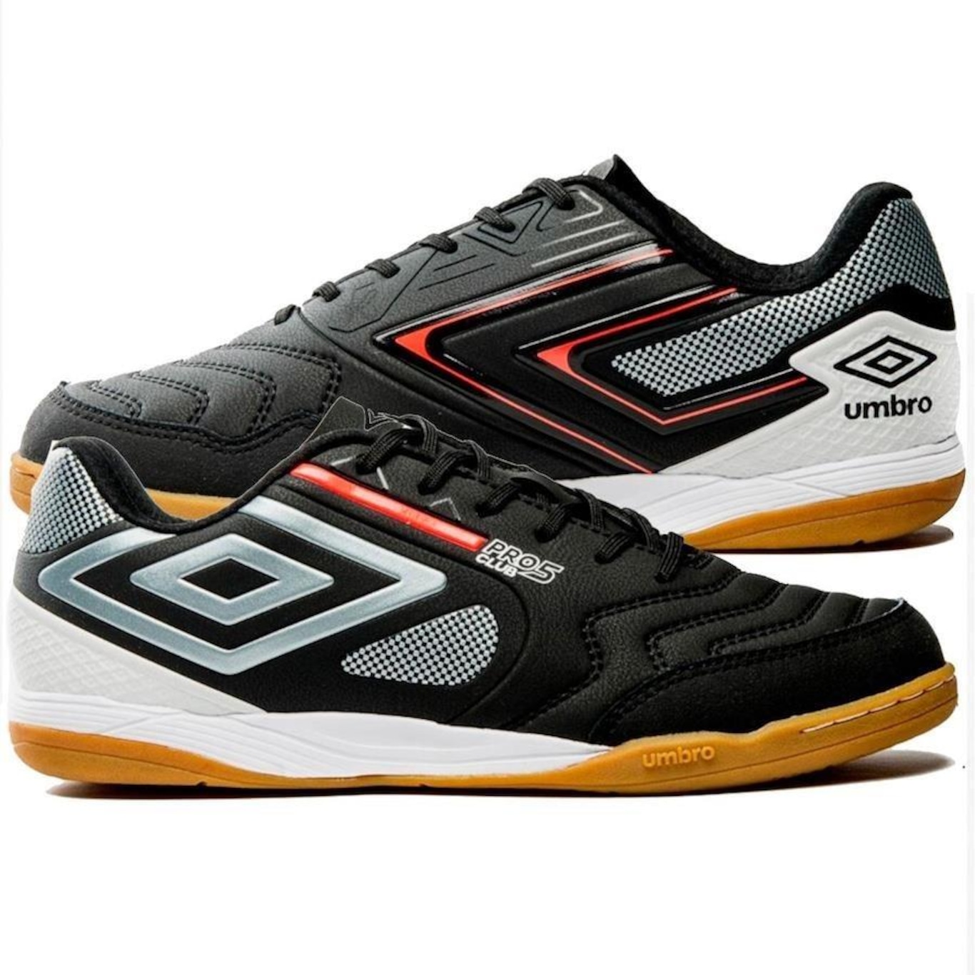 Chuteira Futsal Umbro Pro 5 Bump Club + Par de Meias - Adulto - Foto 3