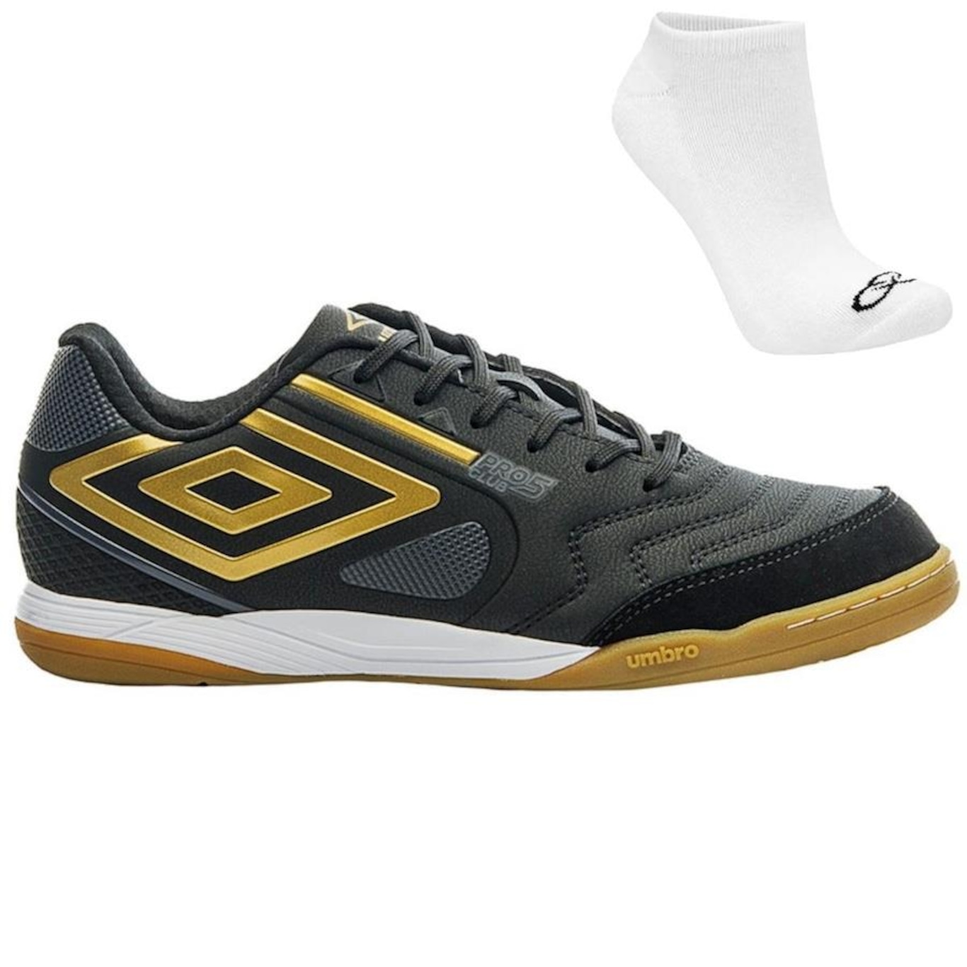 Chuteira Futsal Umbro Pro 5 Bump Club + Par de Meias - Adulto - Foto 1