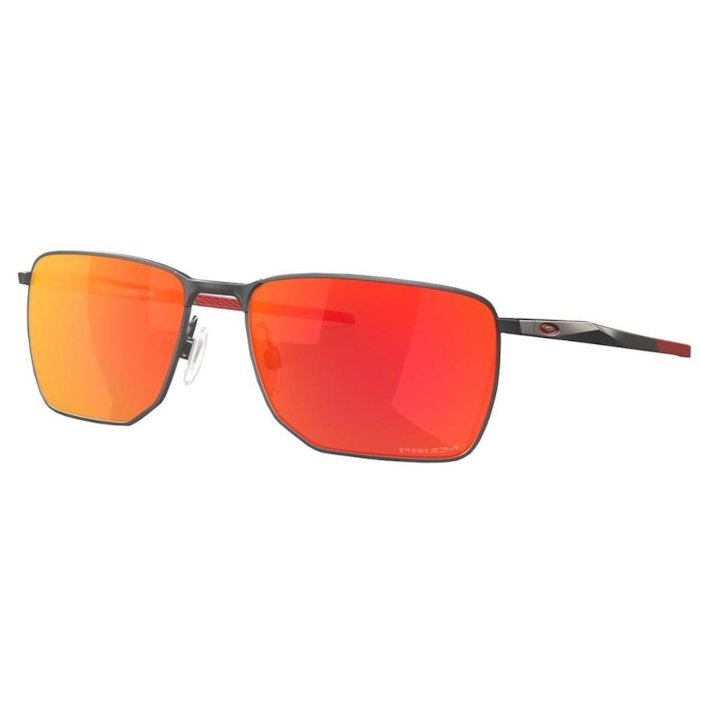 Óculos de Sol Oakley Unissex Ejector Matte Gunmental Prizm Ruby - Foto 1