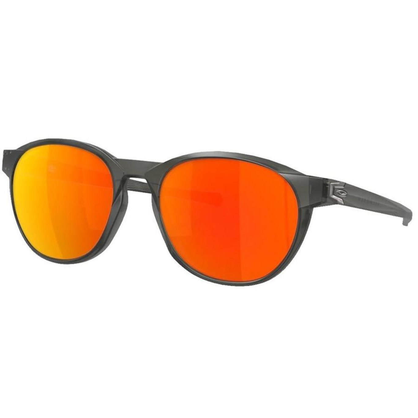 Óculos de Sol Oakley Unissex Reedmace Matte Grey Smoke Prizm Ruby Polar - Foto 1