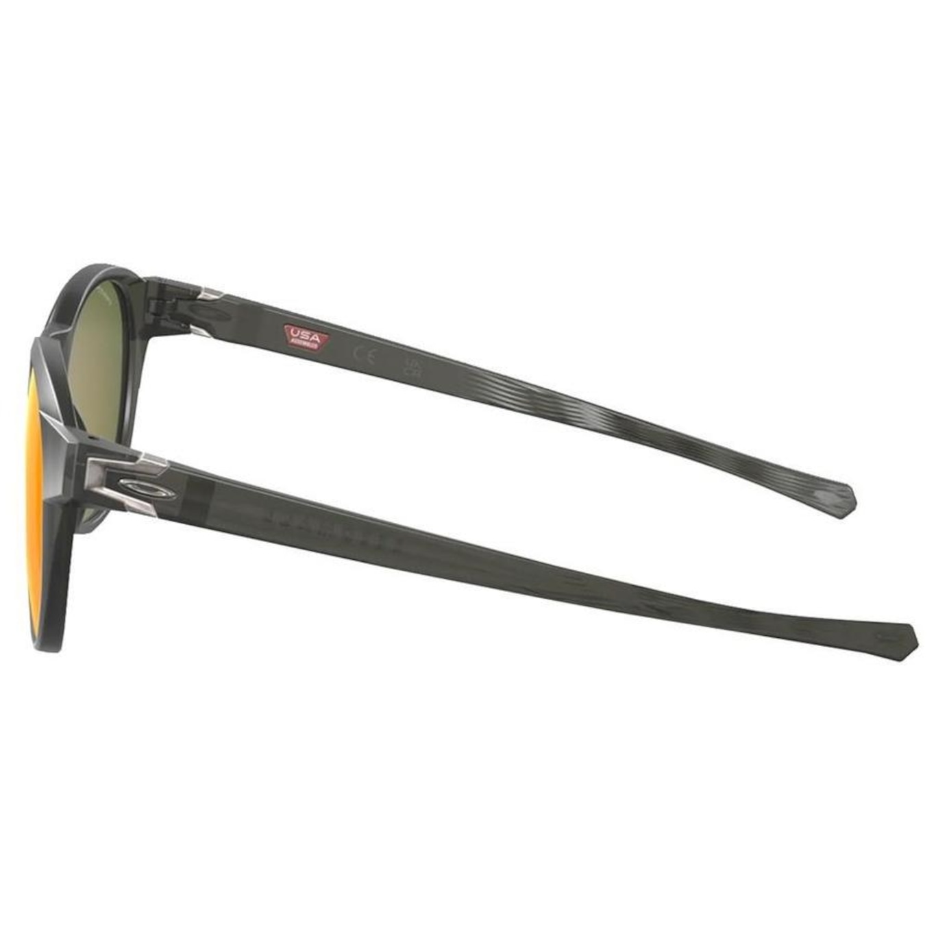 Óculos de Sol Oakley Unissex Reedmace Matte Grey Smoke Prizm Ruby Polar - Foto 4