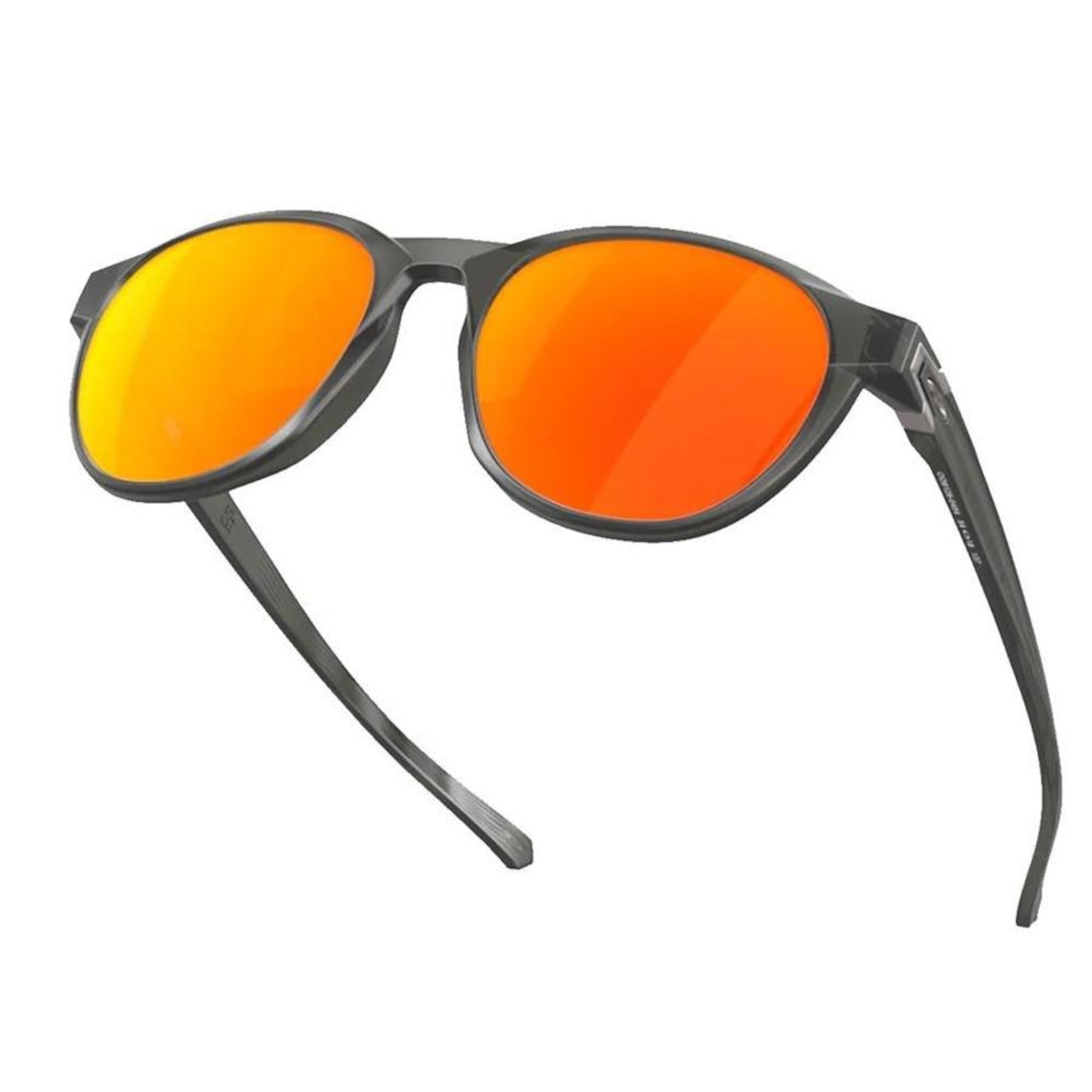 Óculos de Sol Oakley Unissex Reedmace Matte Grey Smoke Prizm Ruby Polar - Foto 5