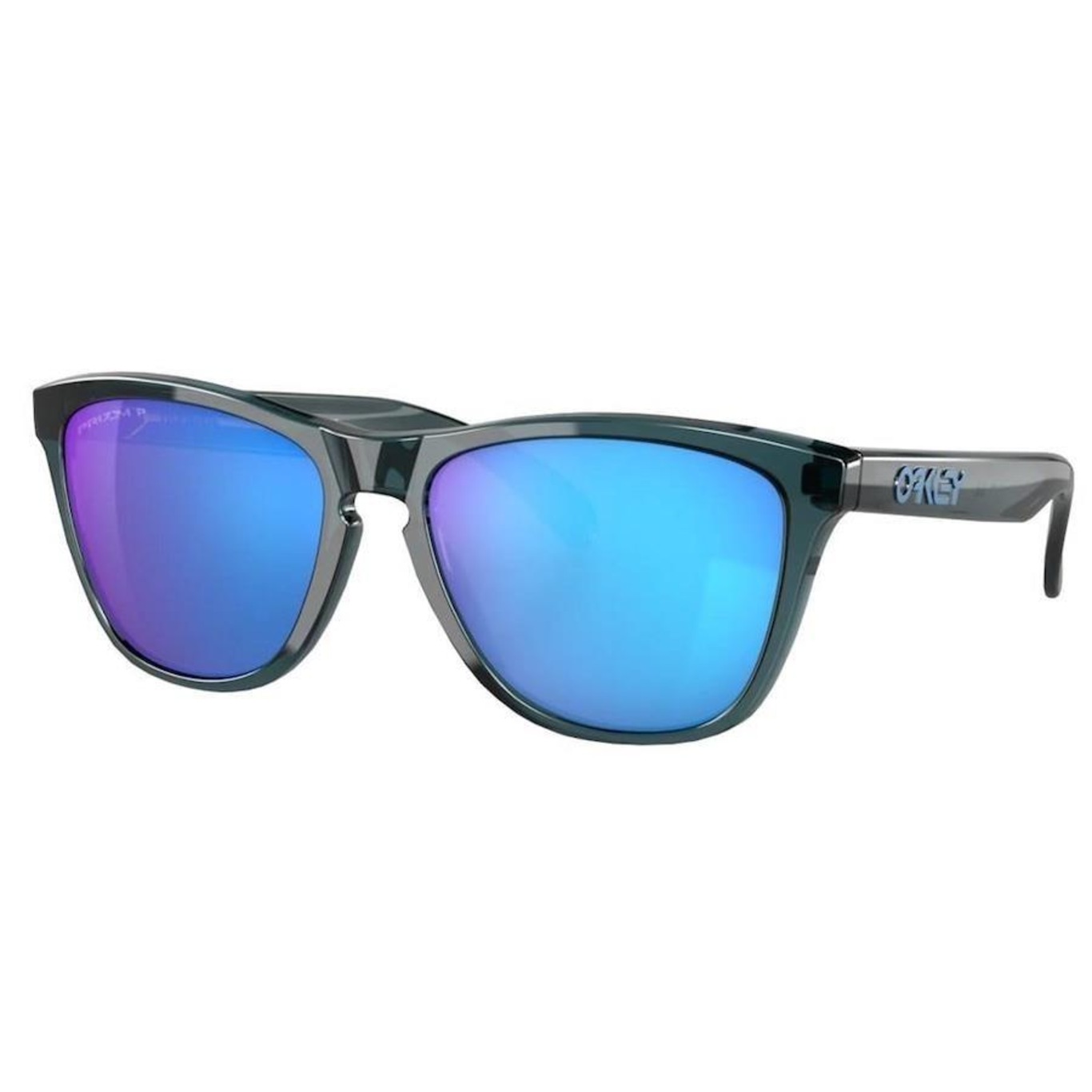 Óculos de Sol Oakley Frogskins Polarizado Sapphire Prizm Cristal Black - Unissex - Foto 1