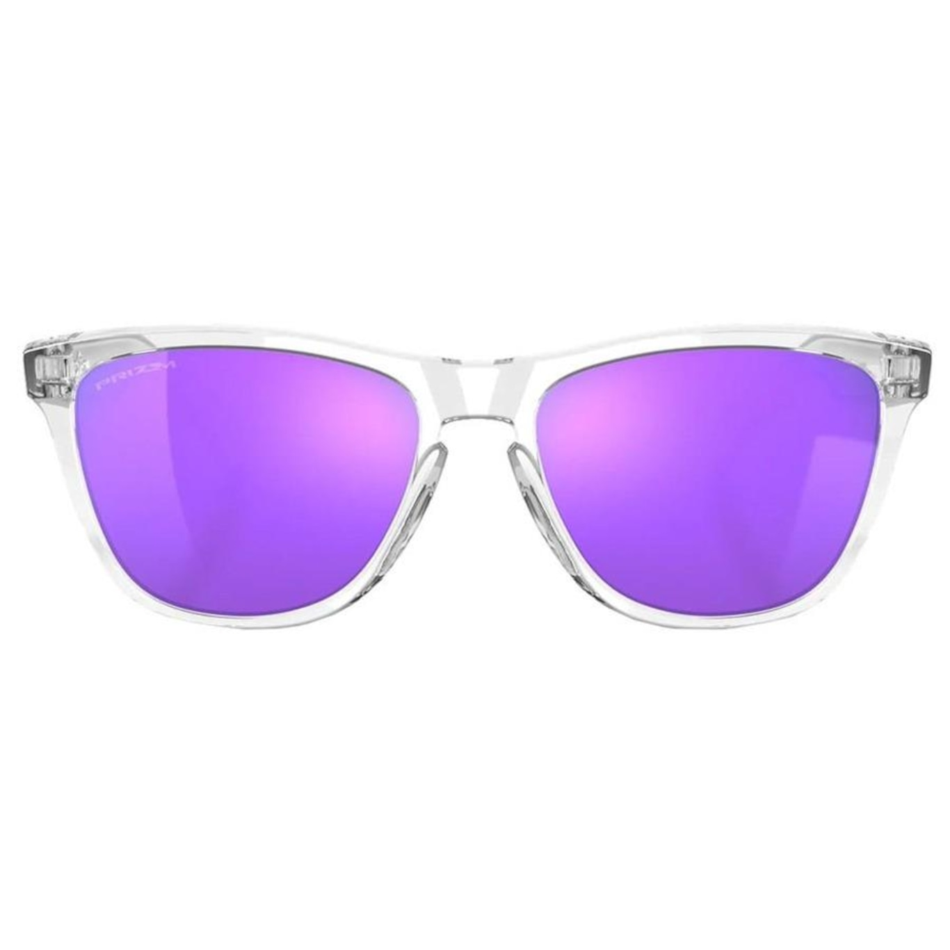 Óculos de Sol Oakley Unissex Frogskins Polished Clear Prizm Violet - Foto 2