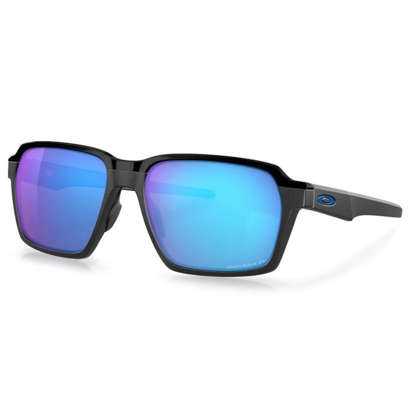 Óculos de Sol Oakley Unissex Parlay Steel Matte Gray Prizm Sapphire Polarizado - Foto 1