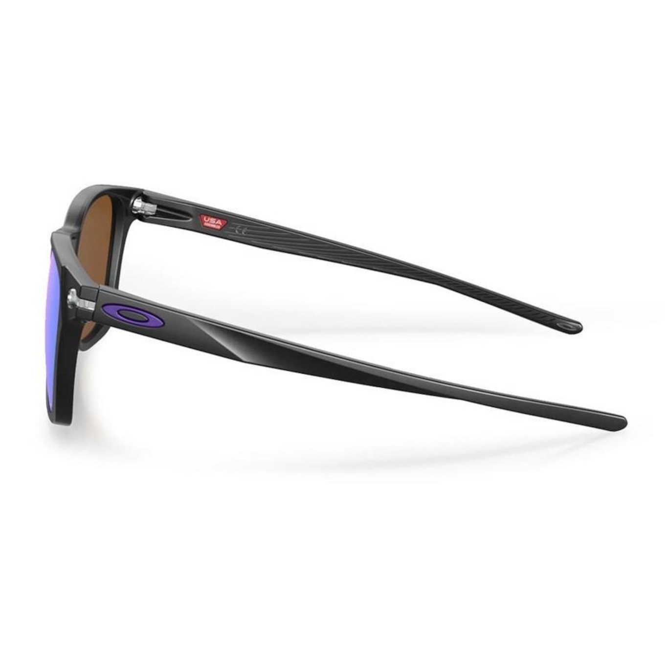 Óculos de Sol Oakley Unissex Ojector Matte Black Prizm Violet - Foto 3