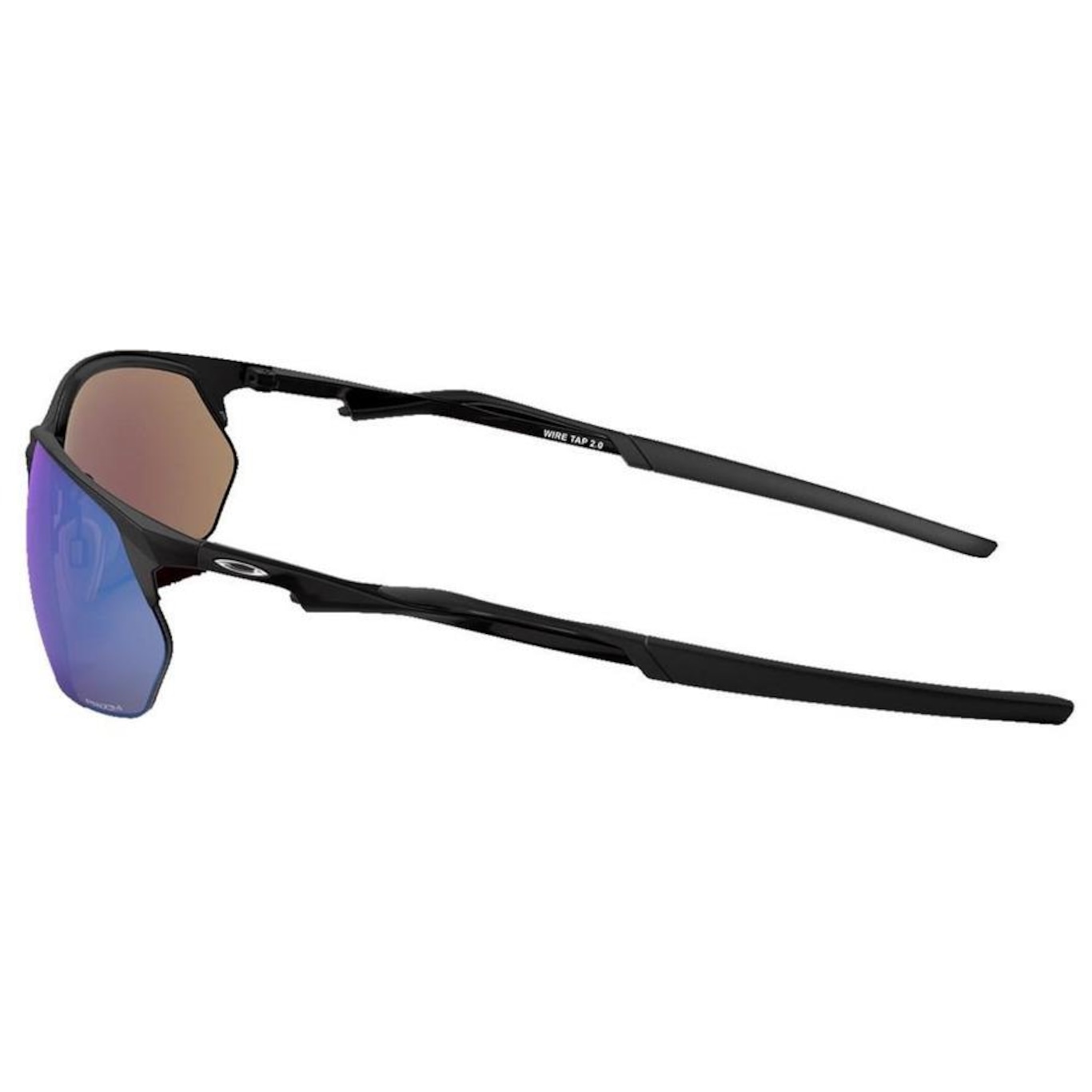 Óculos de Sol Oakley Unissex Wire Tap 2.0 Satin Black Prizm Sapphire - Foto 4