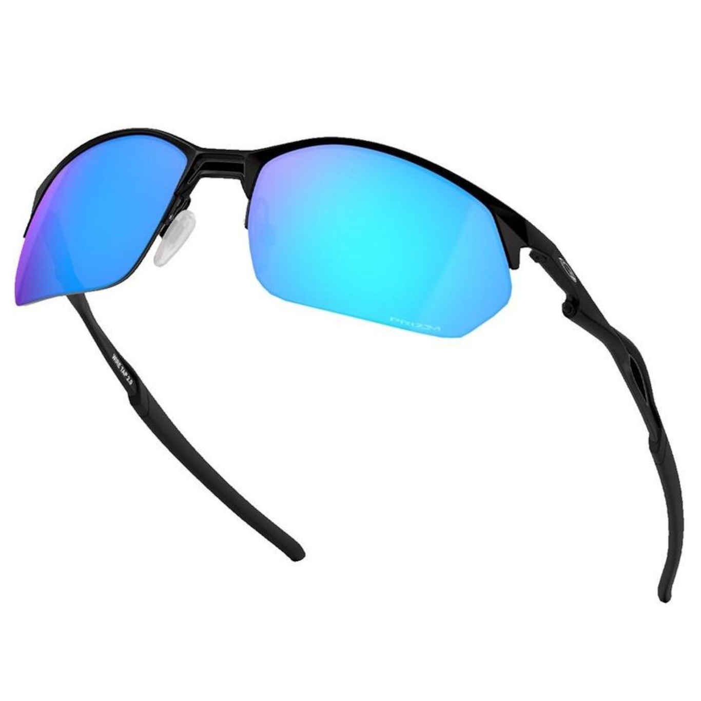 Óculos de Sol Oakley Unissex Wire Tap 2.0 Satin Black Prizm Sapphire - Foto 5