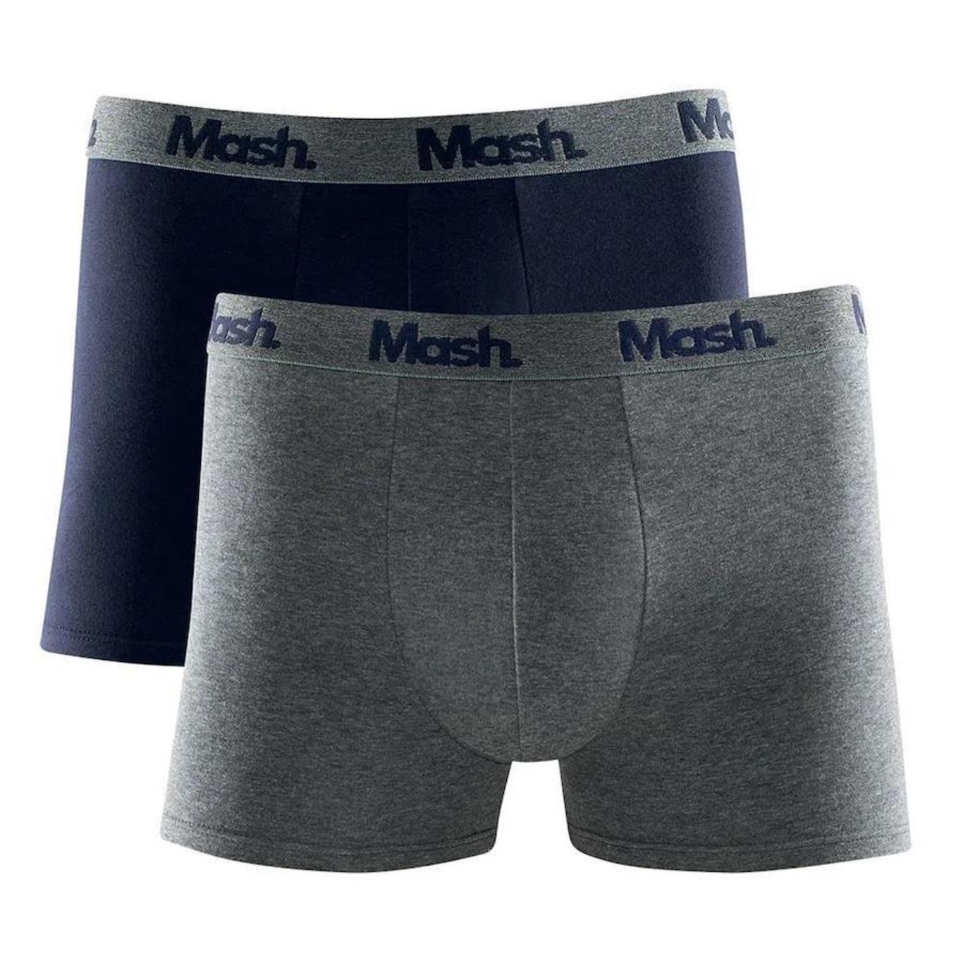 Kit 2 Cueca Boxer Cotton Mash Masculina Cós Elástico - Foto 1