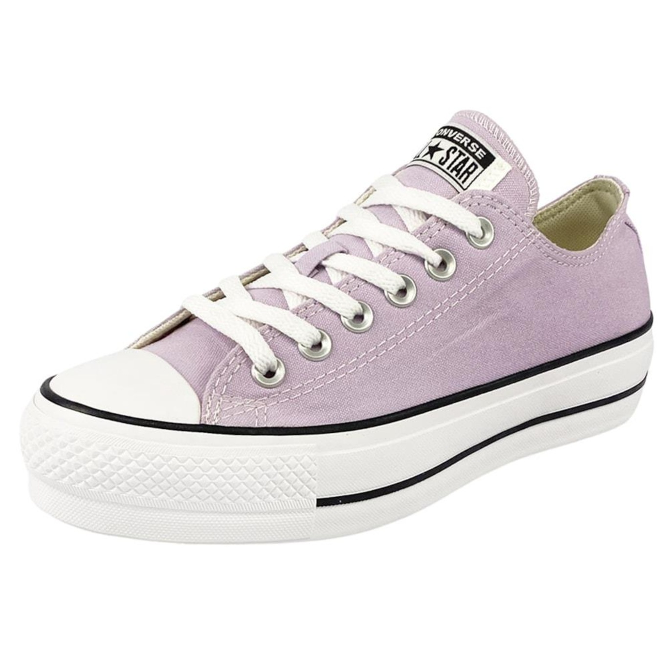 Tênis Converse All Star Plataforma Lona Branco