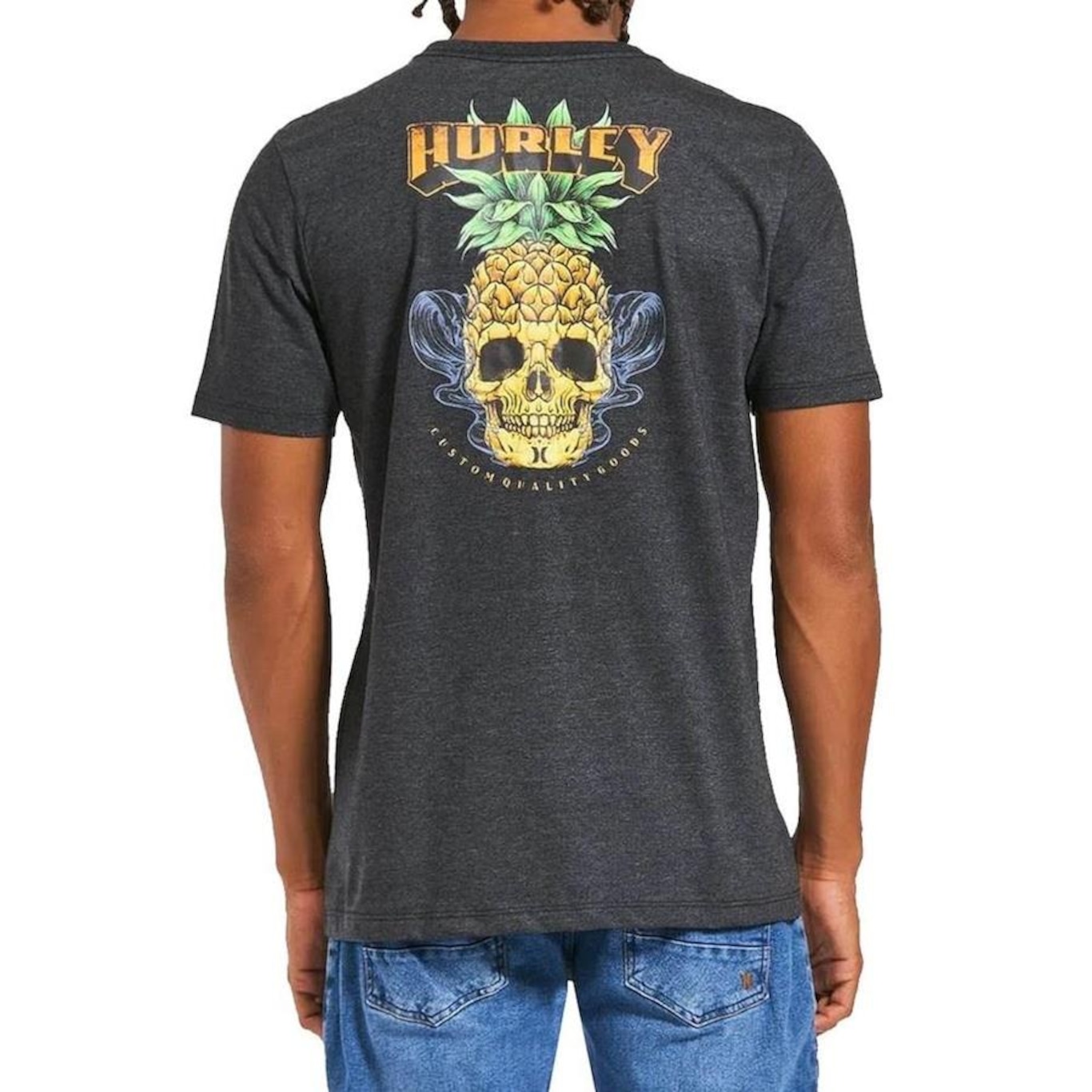 Camiseta Hurley Pine Skull - Masculina - Foto 2