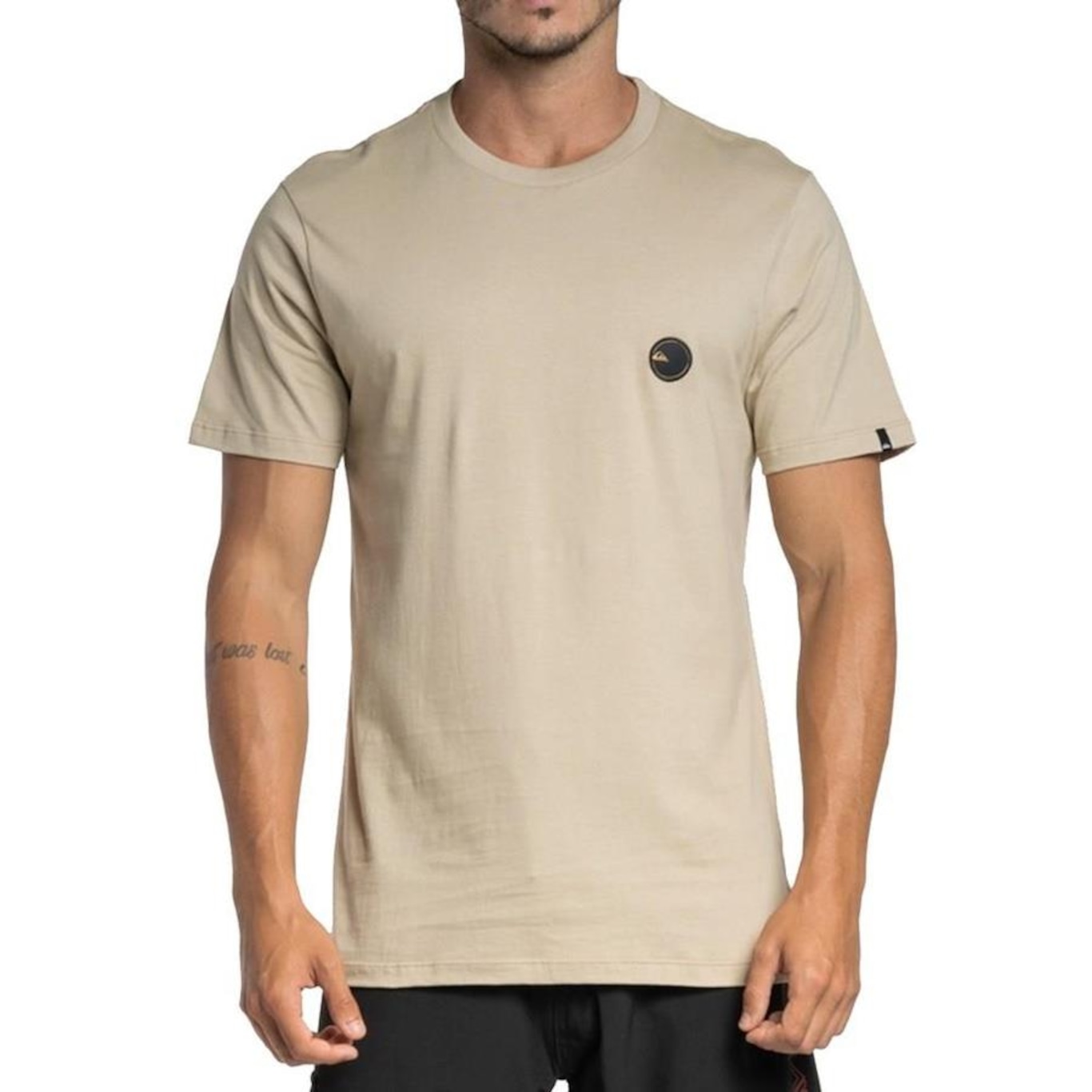 Camiseta Quiksilver Patch Round Color Areia - Masculina - Foto 1