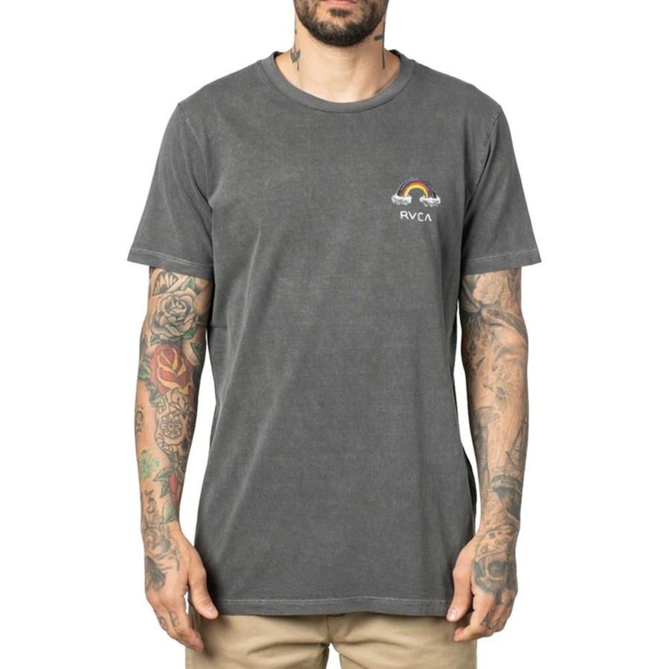 Camiseta RVCA Rainbow Connection - Masculina - Foto 1