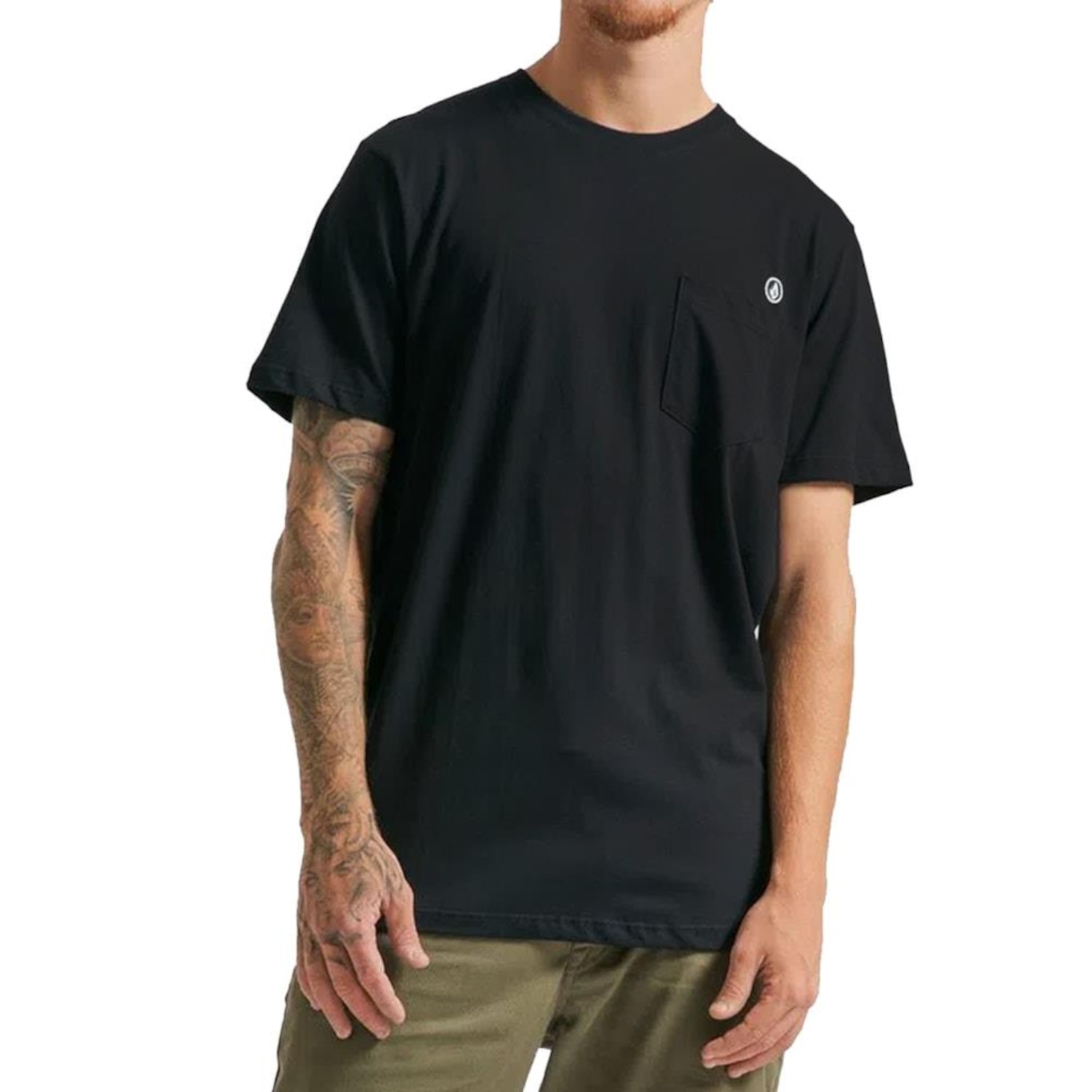 Camiseta Volcom Long Fitsolid - Masculina - Foto 1