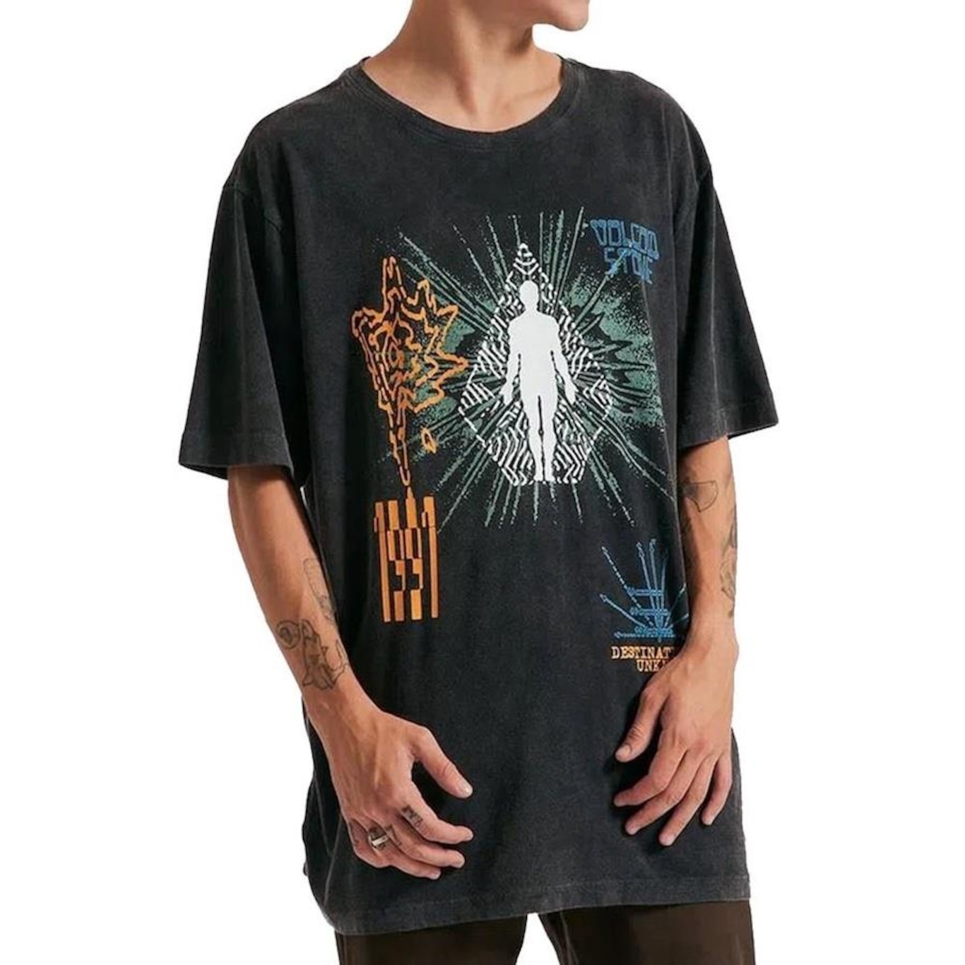 Camiseta Volcom Concious Collider - Masculina - Foto 1