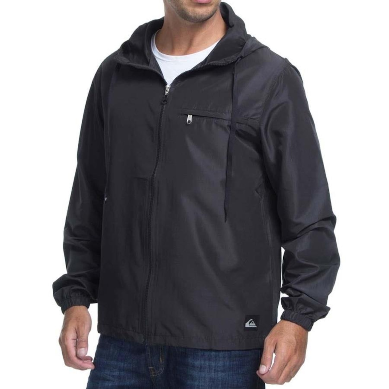 Jaqueta Corta Vento com Capuz Quiksilver Windbreaker Bag Pocket - Masculina - Foto 1