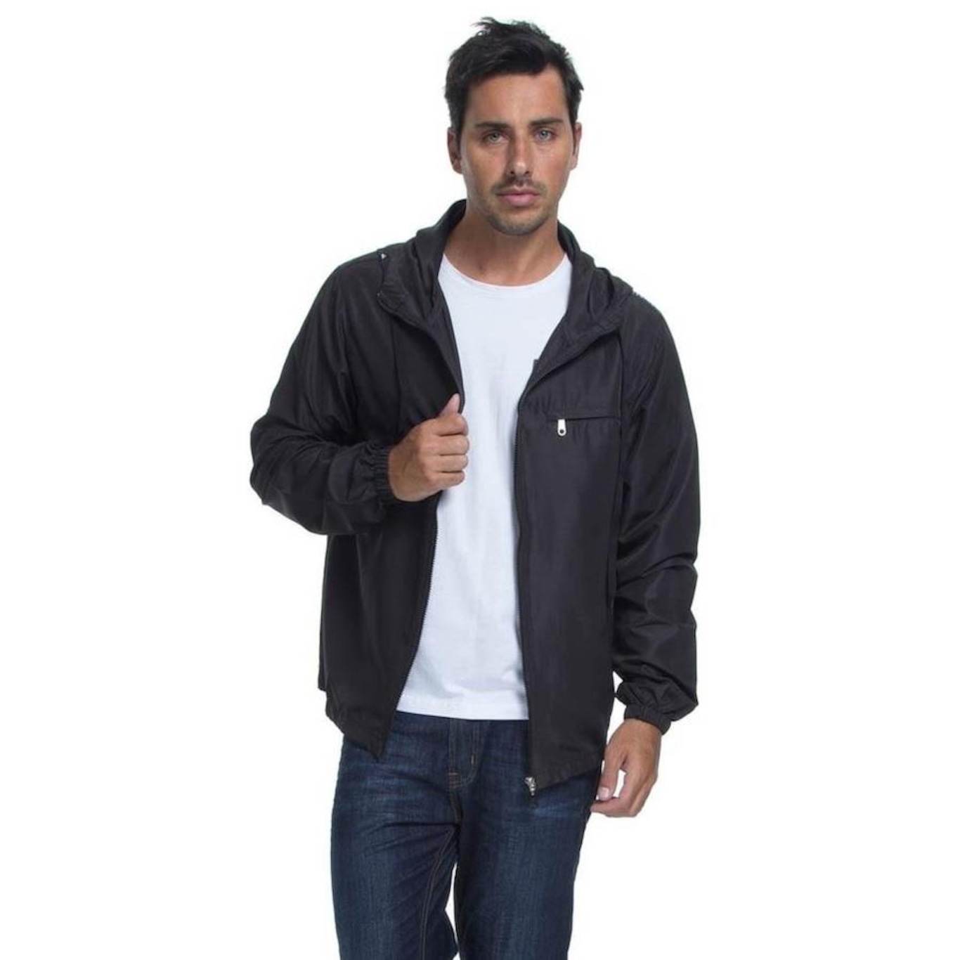 Jaqueta Corta Vento com Capuz Quiksilver Windbreaker Bag Pocket - Masculina - Foto 4