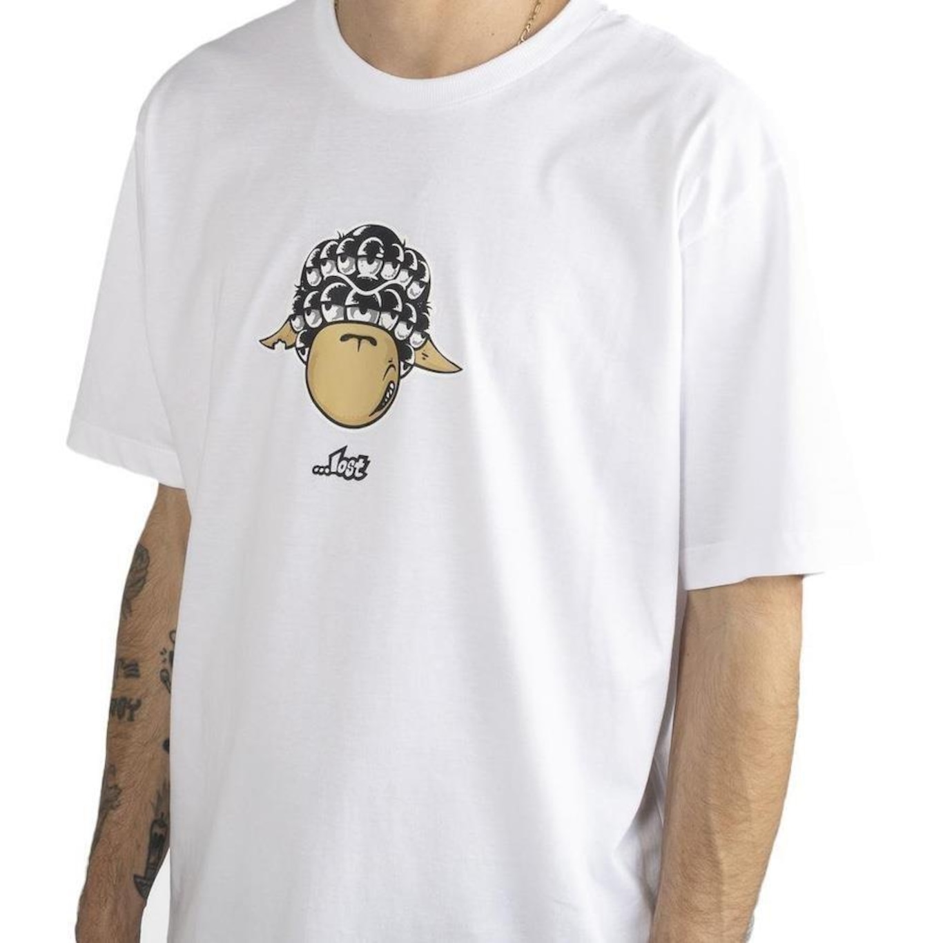 Camiseta Lost Crazy Sheep - Masculina - Foto 4