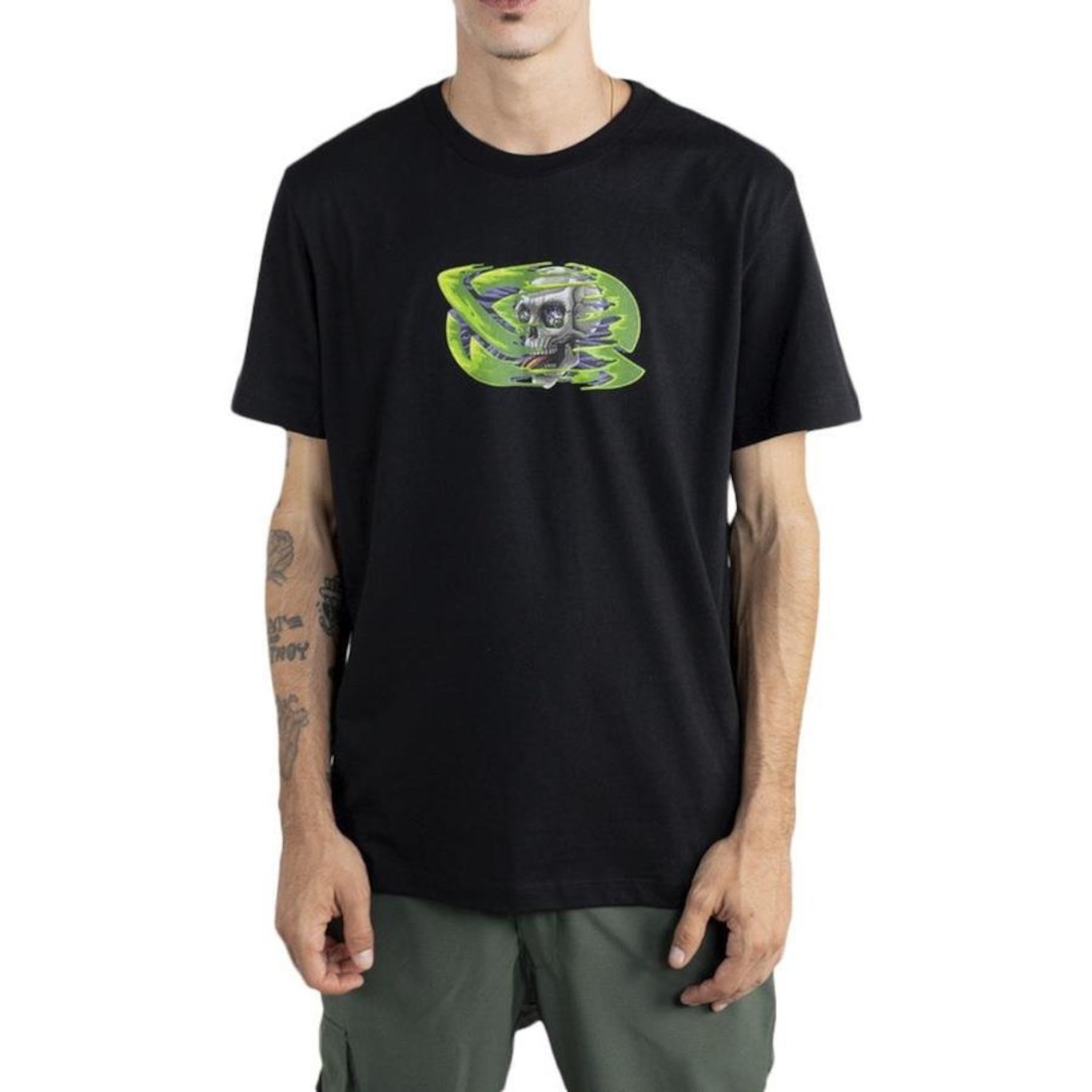 Camiseta Lost Saturn Skull - Masculina - Foto 1