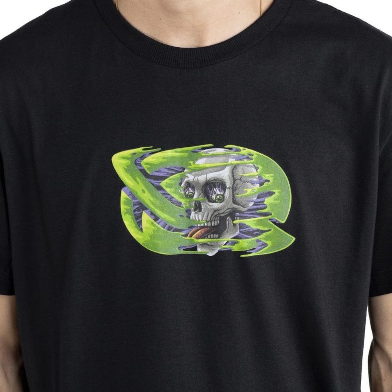 Camiseta Lost Saturn Skull - Masculina - Foto 2