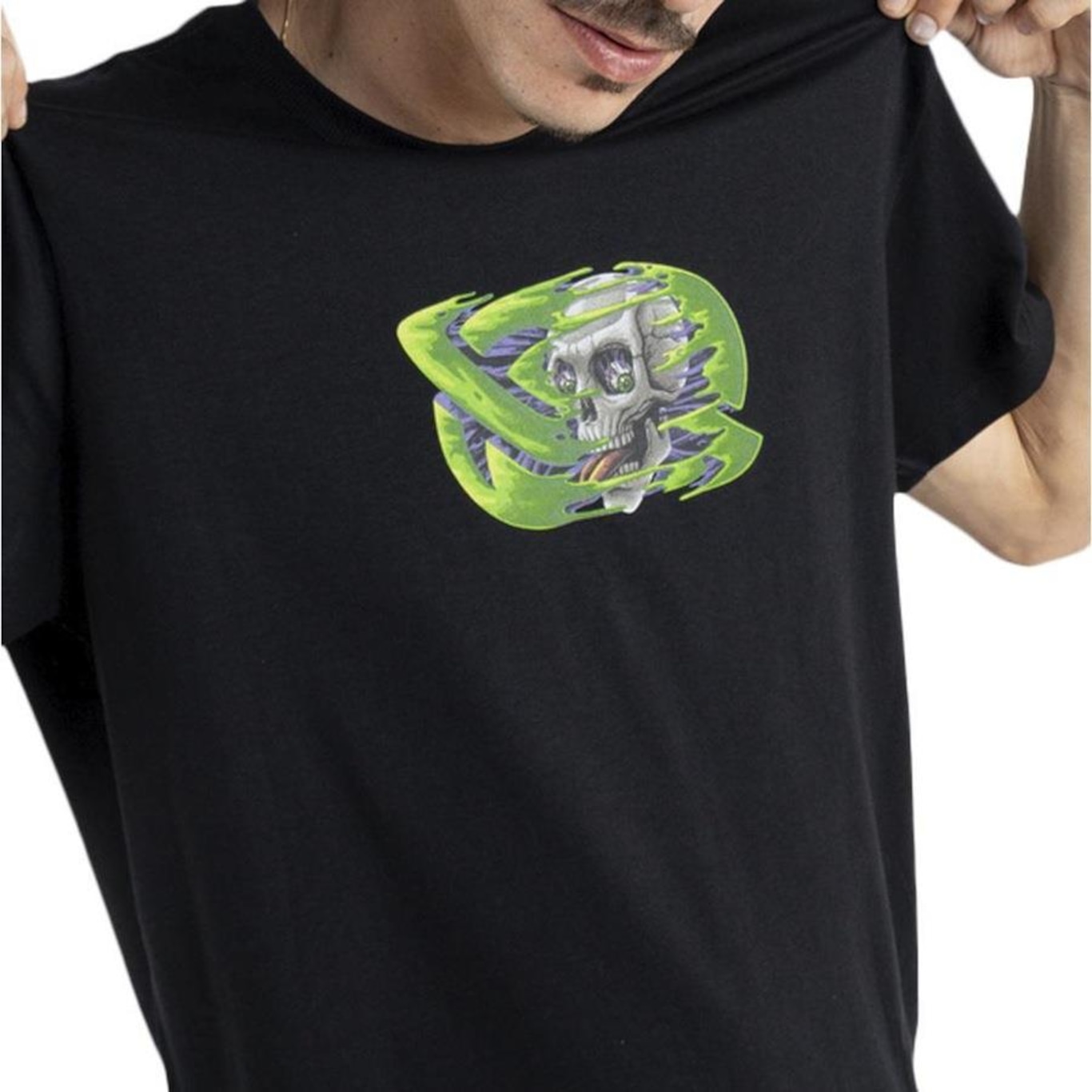 Camiseta Lost Saturn Skull - Masculina - Foto 3