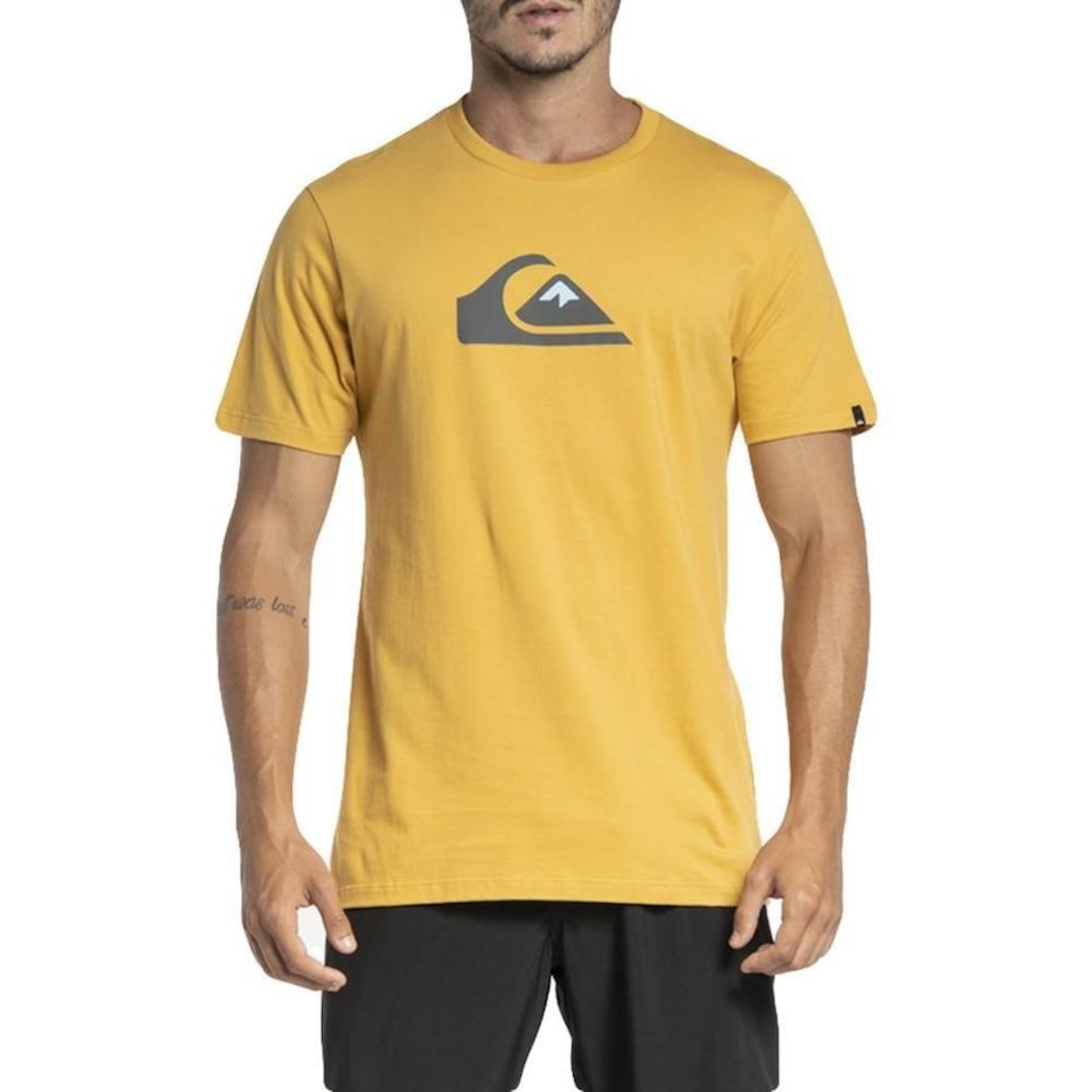 Camiseta Quiksilver Comp Logo Color WT23 - Masculina Mostarda - Foto 1