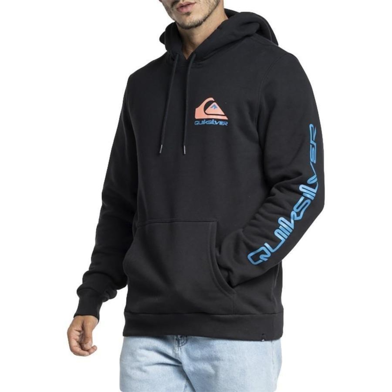 Blusão de Moletom com Capuz Quiksilver Omni Logo WT23 - Masculino - Foto 3