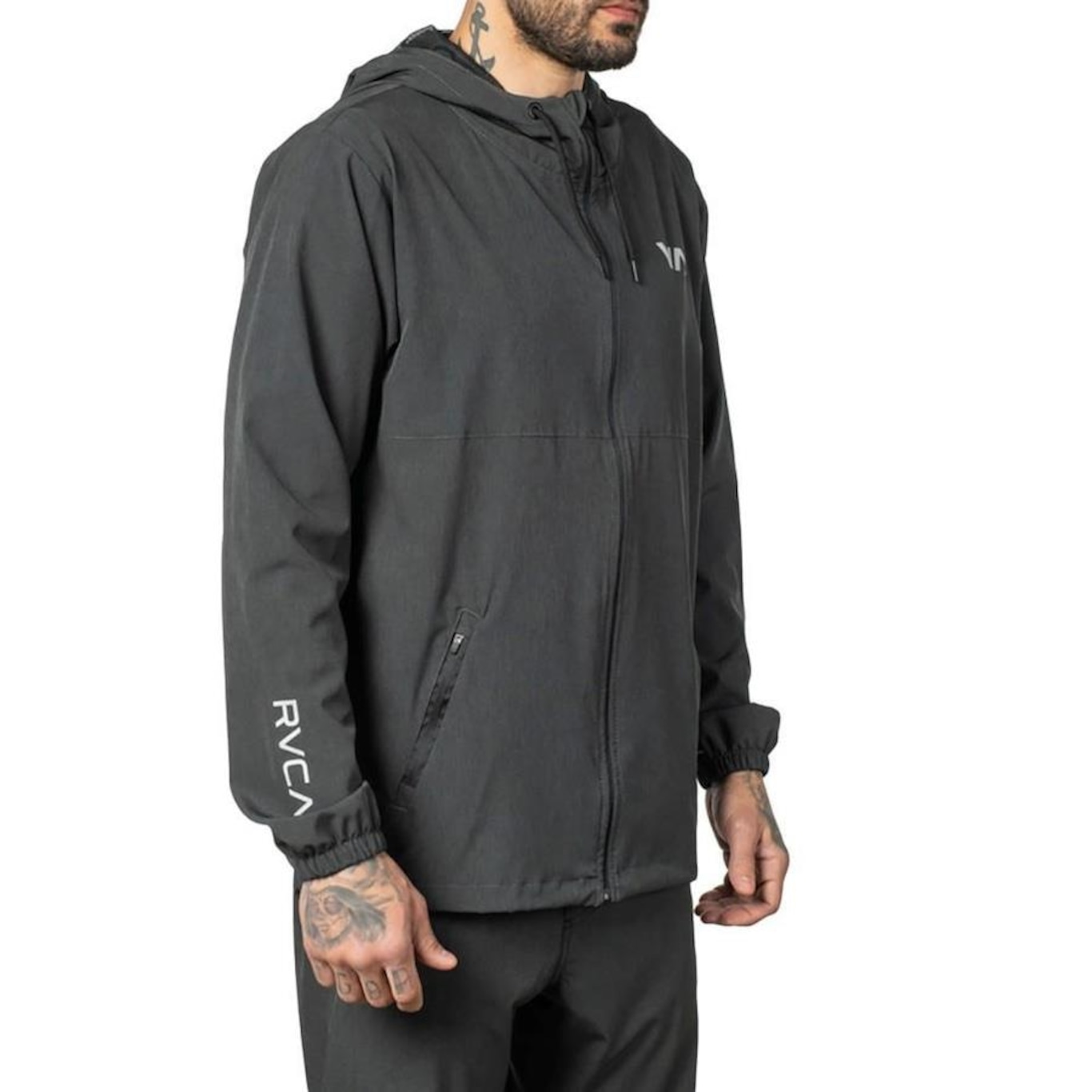 Jaqueta com Capuz RVCA Hexstop IV WT23 - Masculina - Foto 3