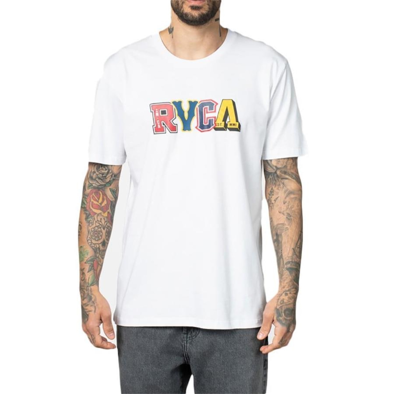 Camiseta RVCA Letterman WT23 - Masculina - Foto 1