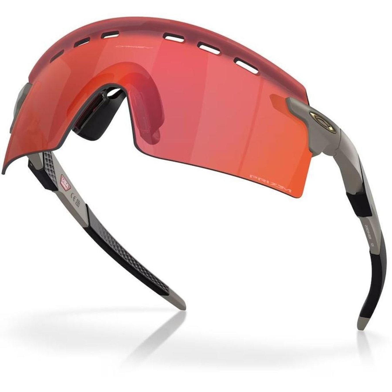 Óculos de Sol Unissex Oakley Encoder Matte Onyx Prizm Trail Torch - Foto 3