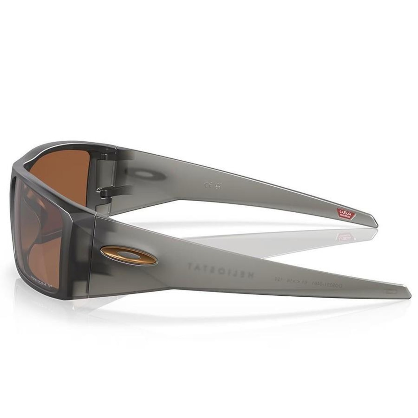 Óculos de Sol Oakley Unissex Heliostat Matte Grey Smoke - Foto 5