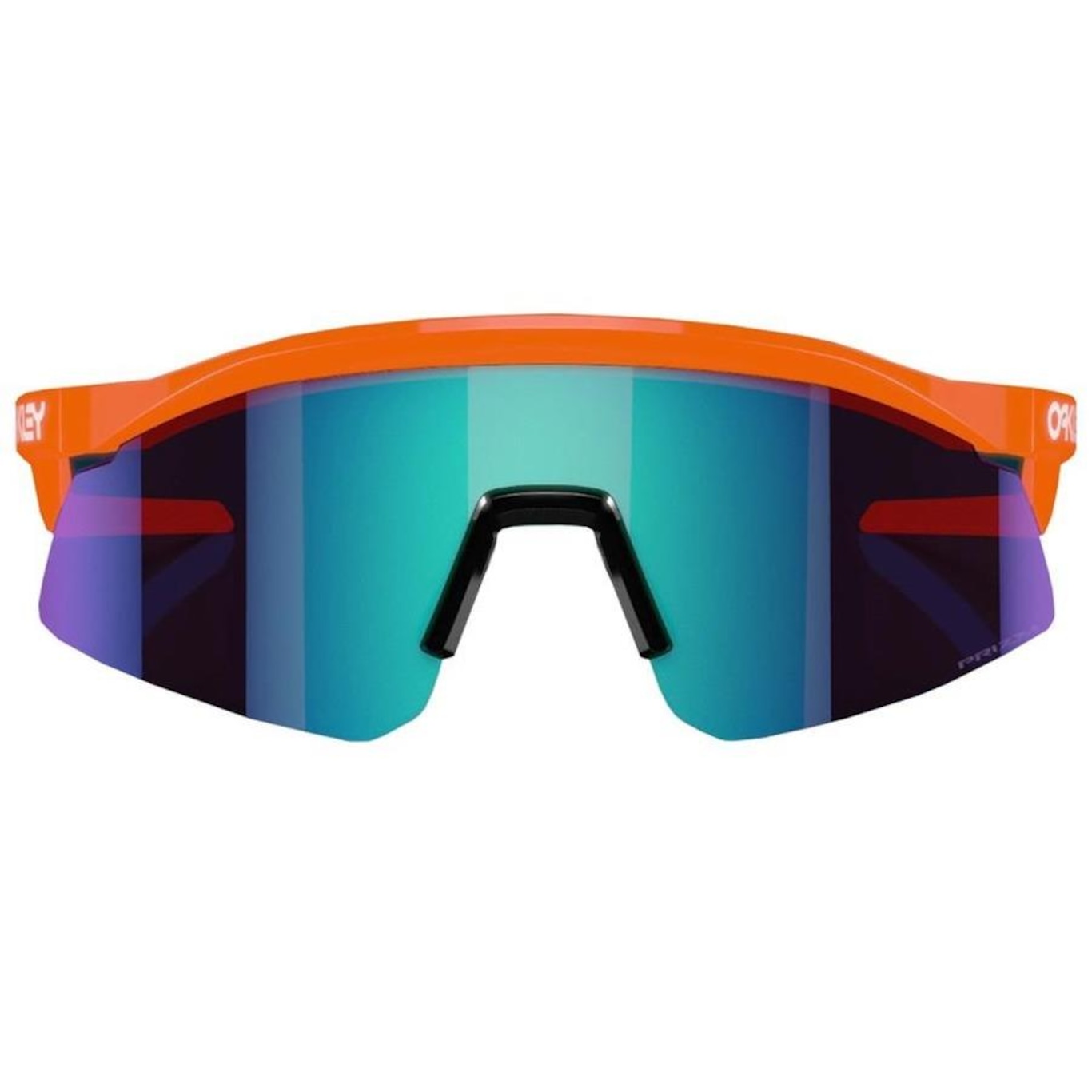 Óculos de Sol Oakley Unissex Hydra Neon Orange Prizm Sapphire - Foto 2