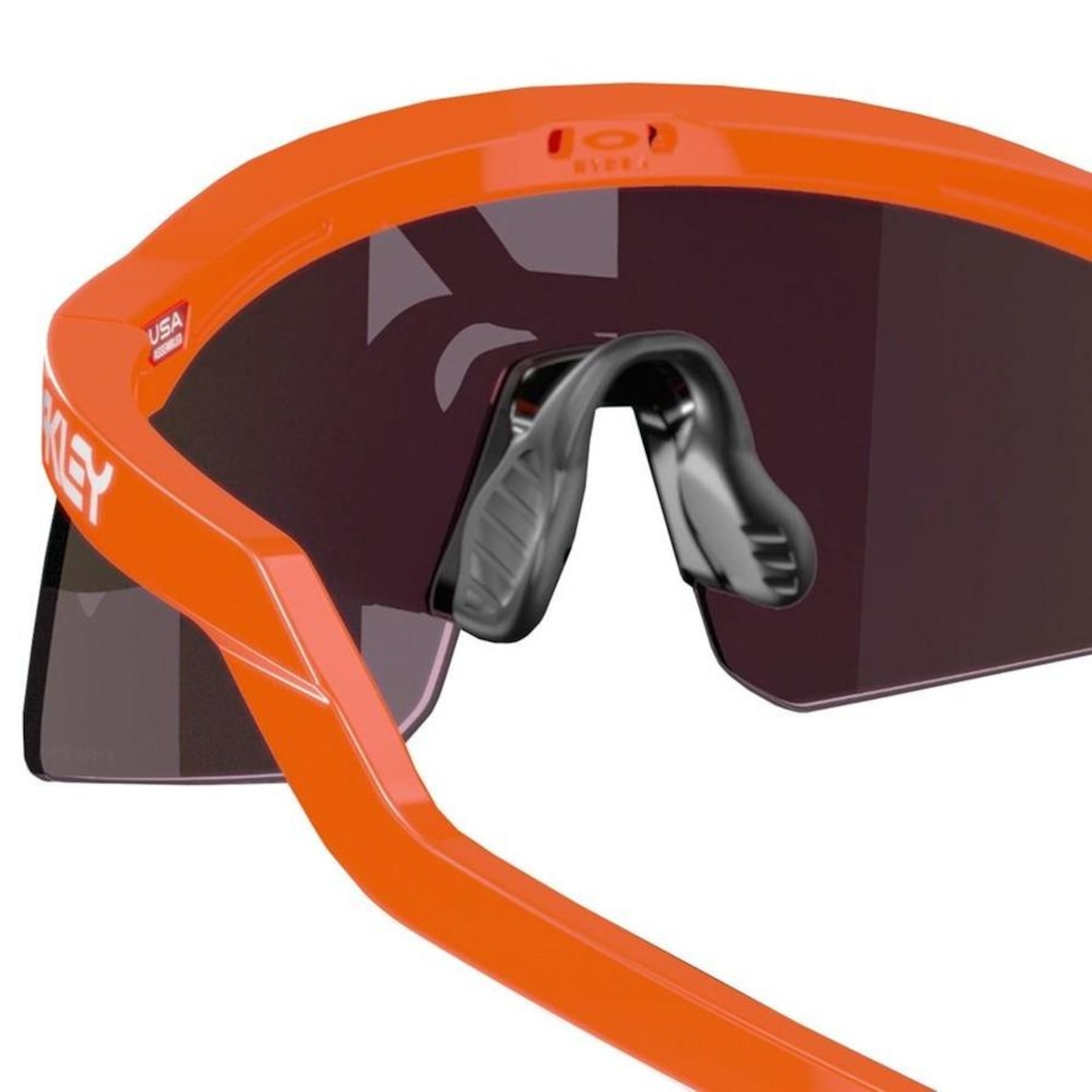 Óculos de Sol Oakley Unissex Hydra Neon Orange Prizm Sapphire - Foto 4