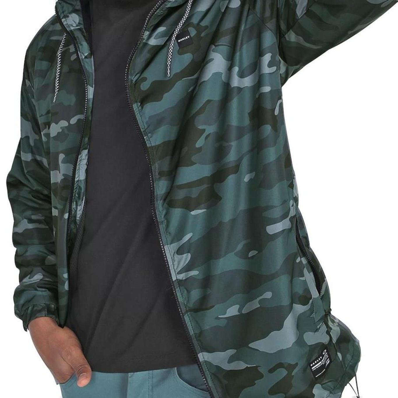 Jaqueta com Capuz Oakley Windbreaker - Masculina - Foto 5